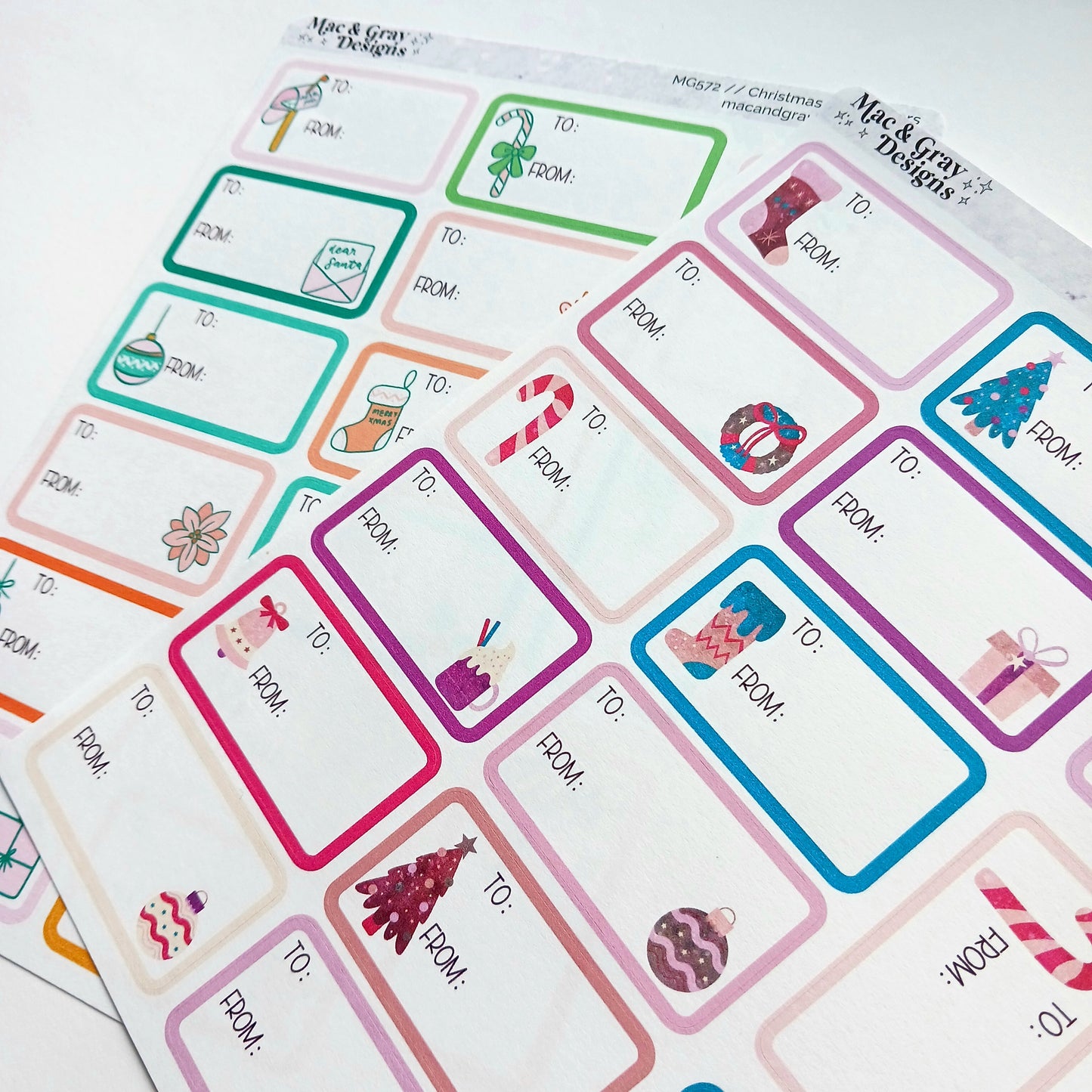 Christmas Gift Tag Stickers | Functional Stickers