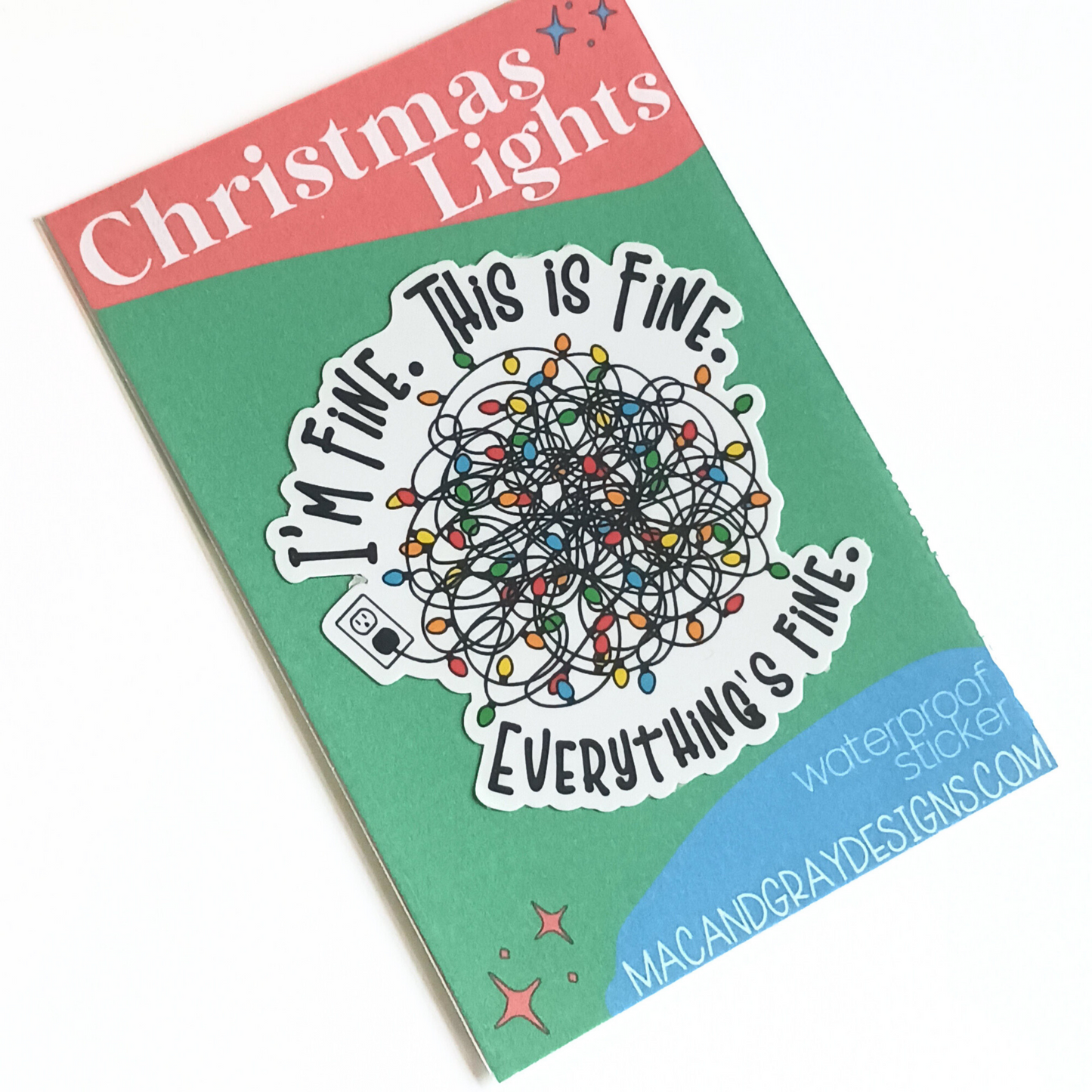 Christmas Lights | Waterproof Sticker