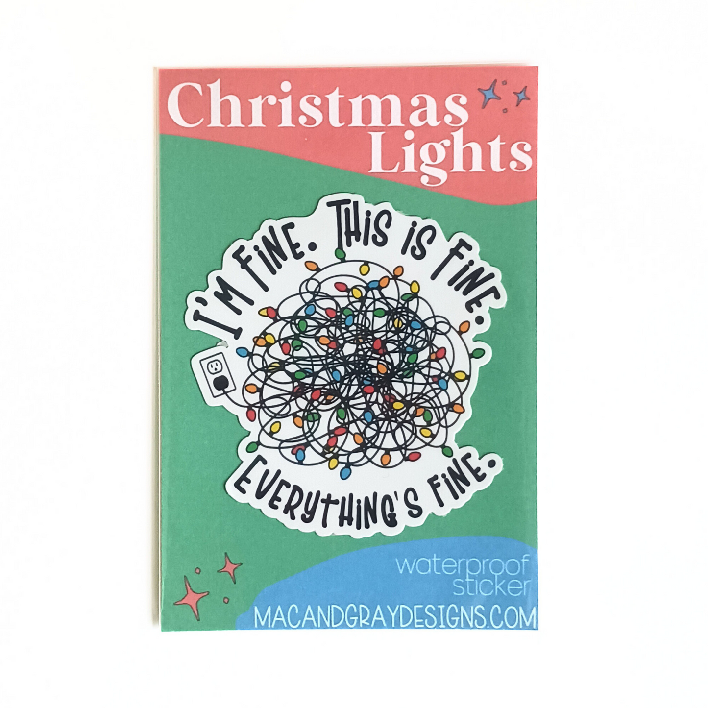 Christmas Lights | Waterproof Sticker