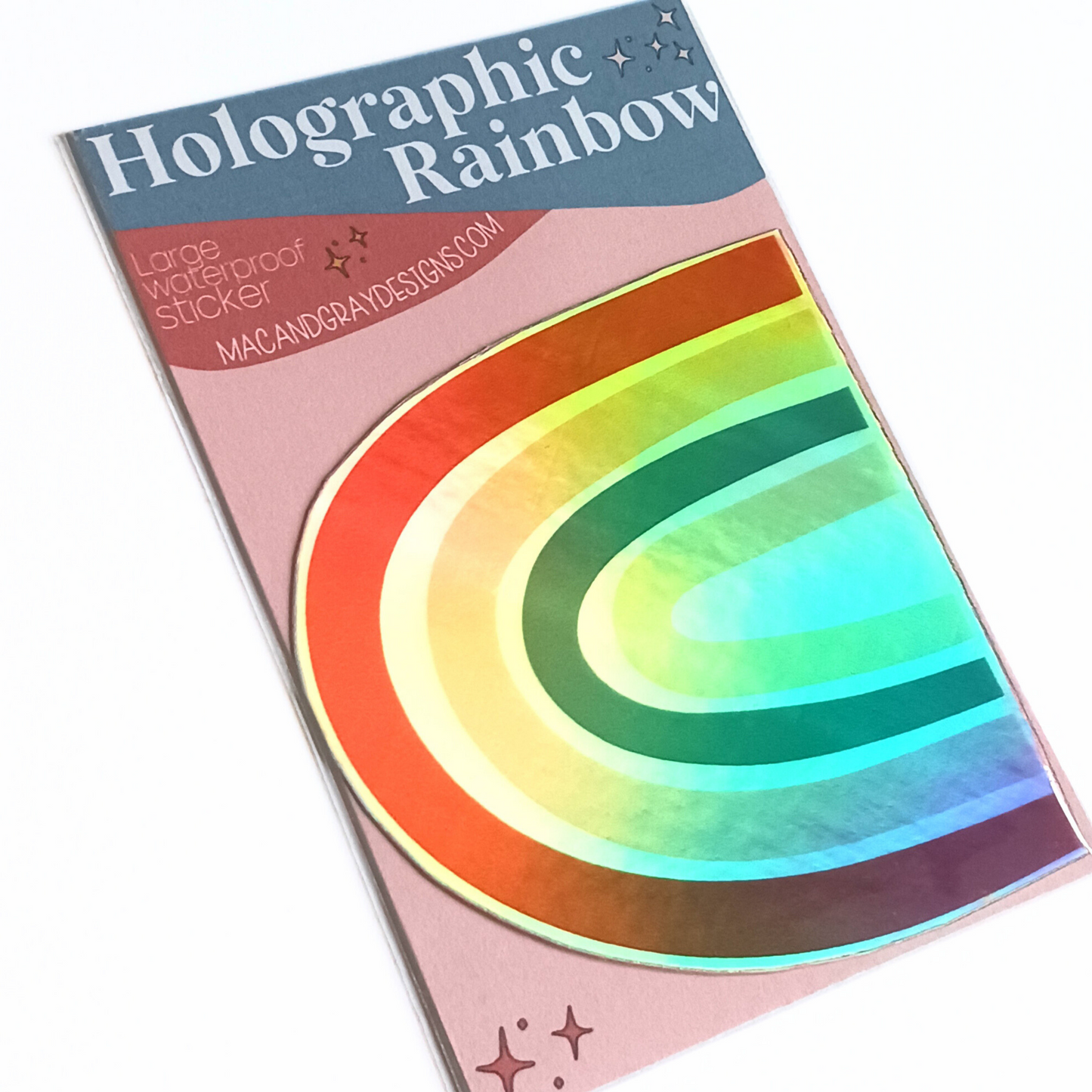 Holographic Rainbow Stickers // Die Cut Sticker