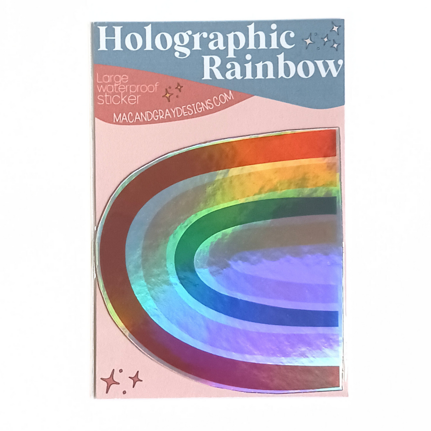 Holographic Rainbow Stickers // Die Cut Sticker