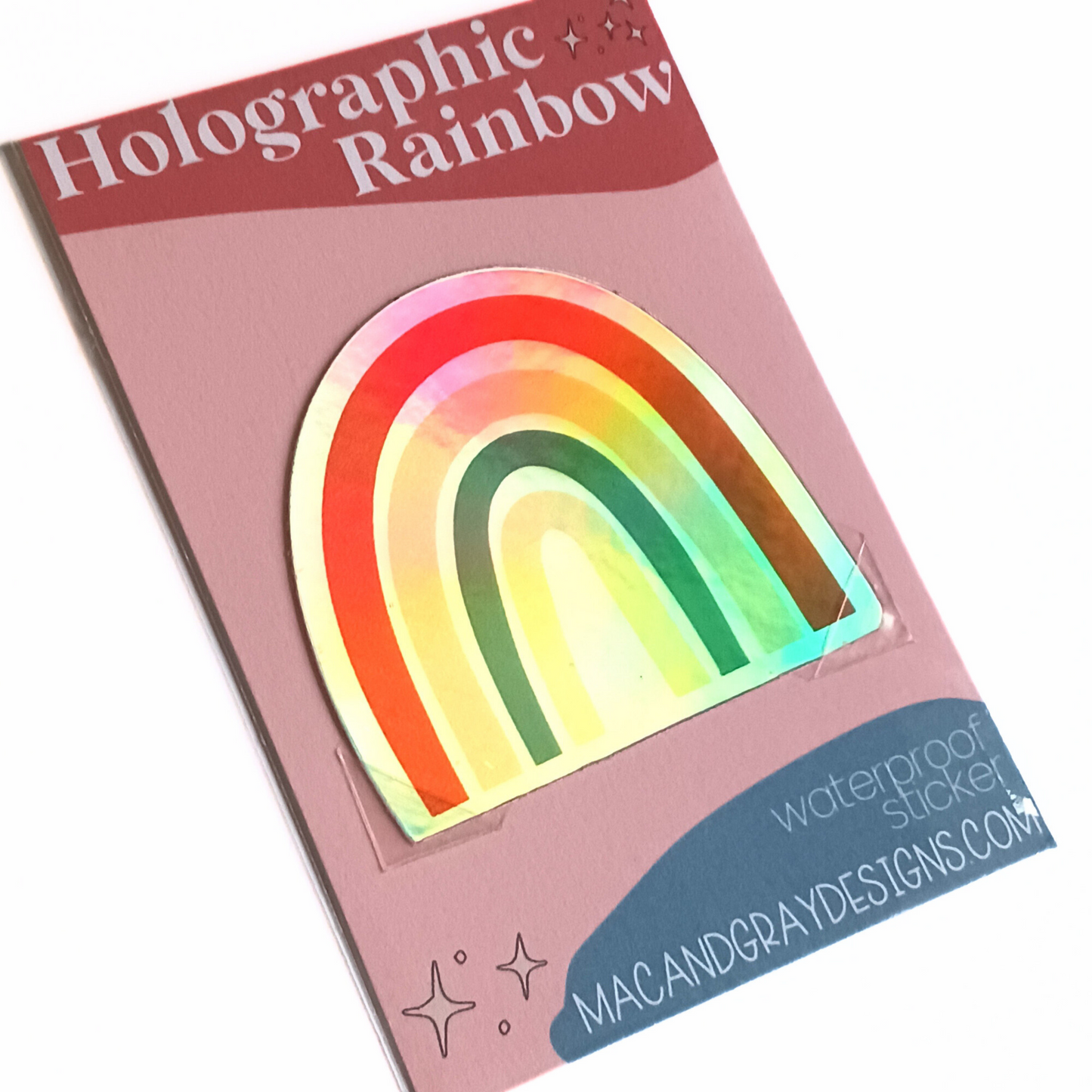 Holographic Rainbow Stickers // Die Cut Sticker