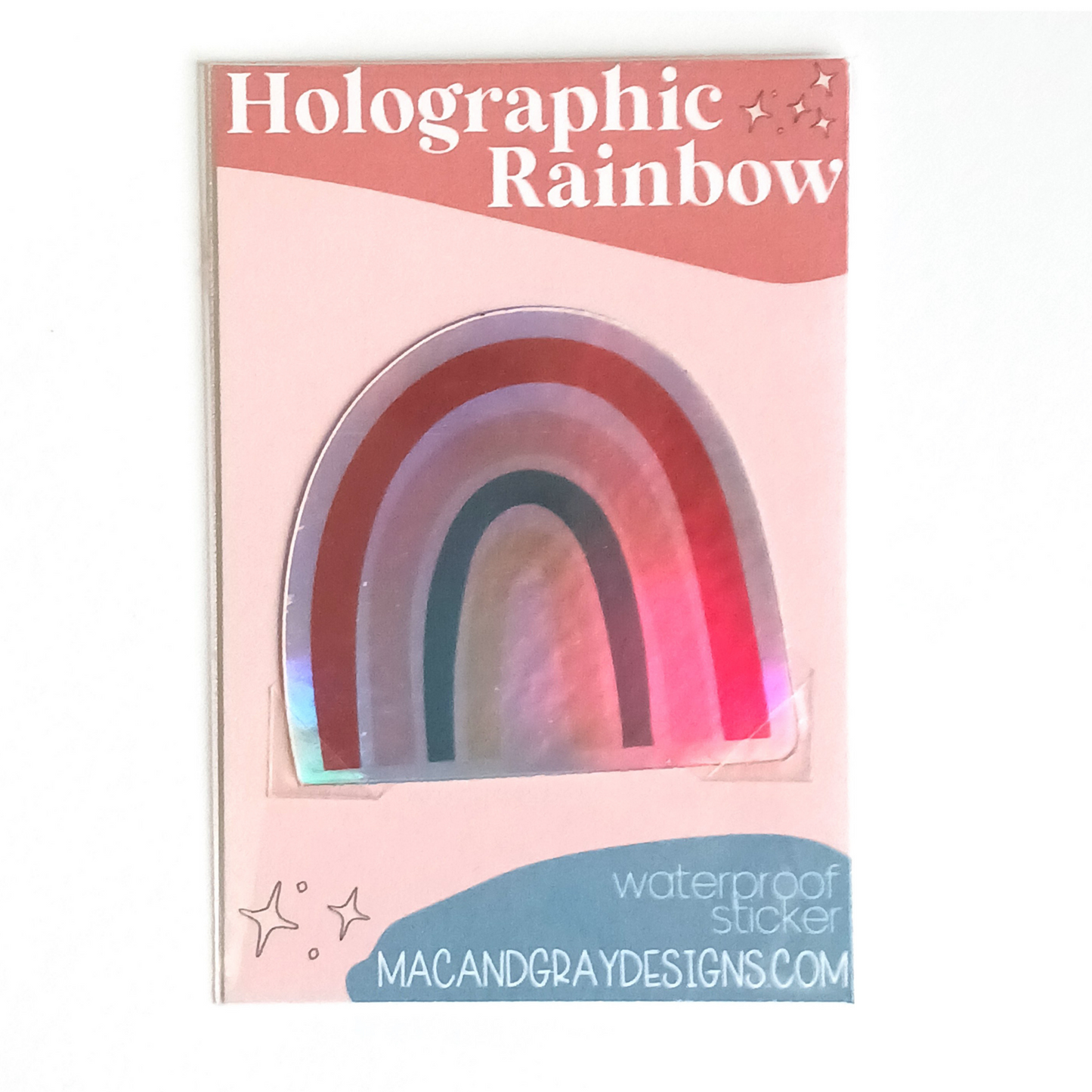 Holographic Rainbow Stickers // Die Cut Sticker