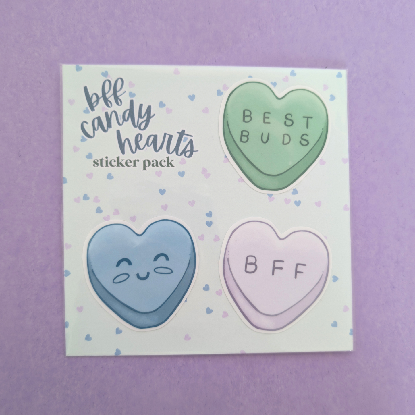 BFF Candy Hearts | Waterproof Sticker Pack
