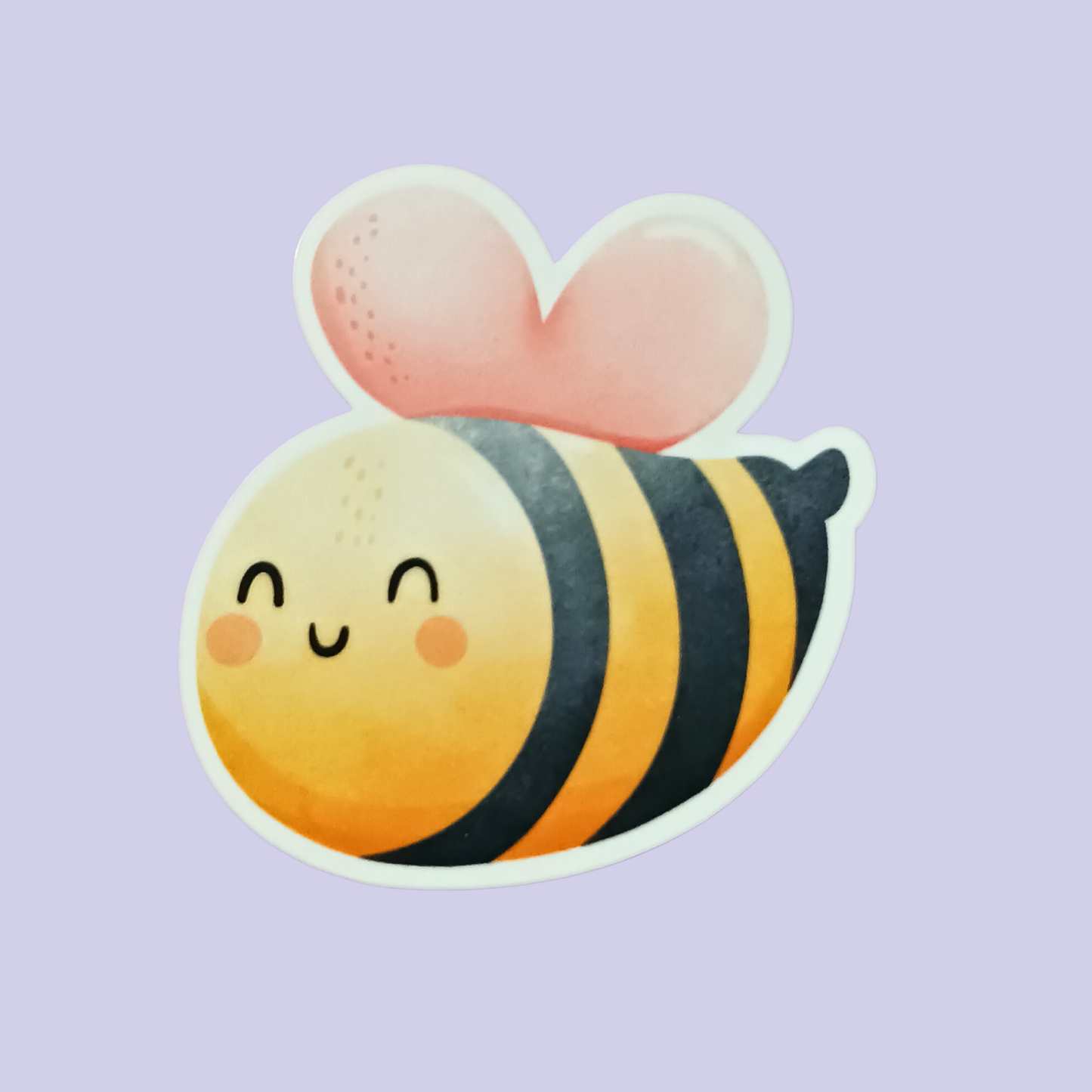 Bumblebee with Heart Wings | Waterproof Sticker