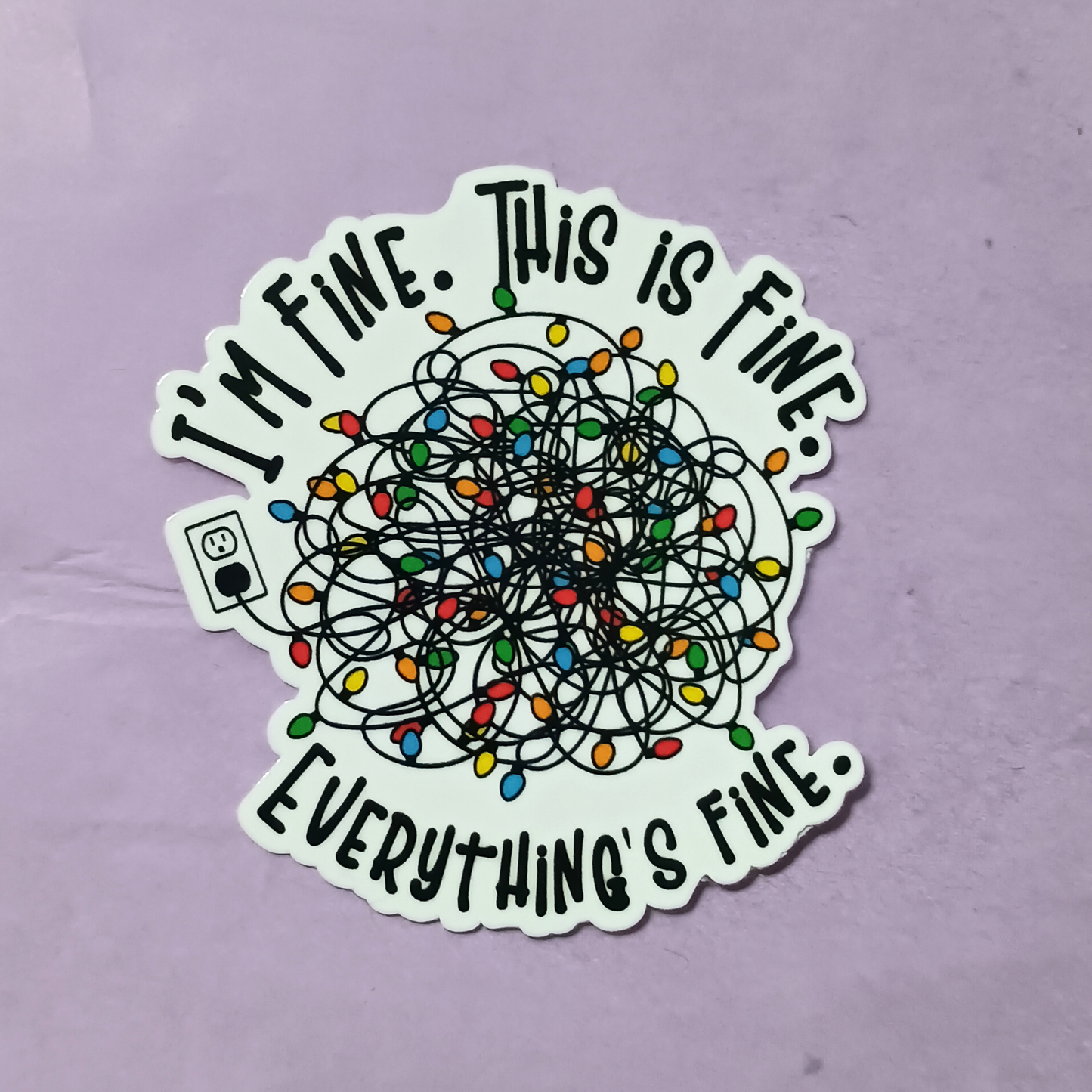 Christmas Lights | Waterproof Sticker