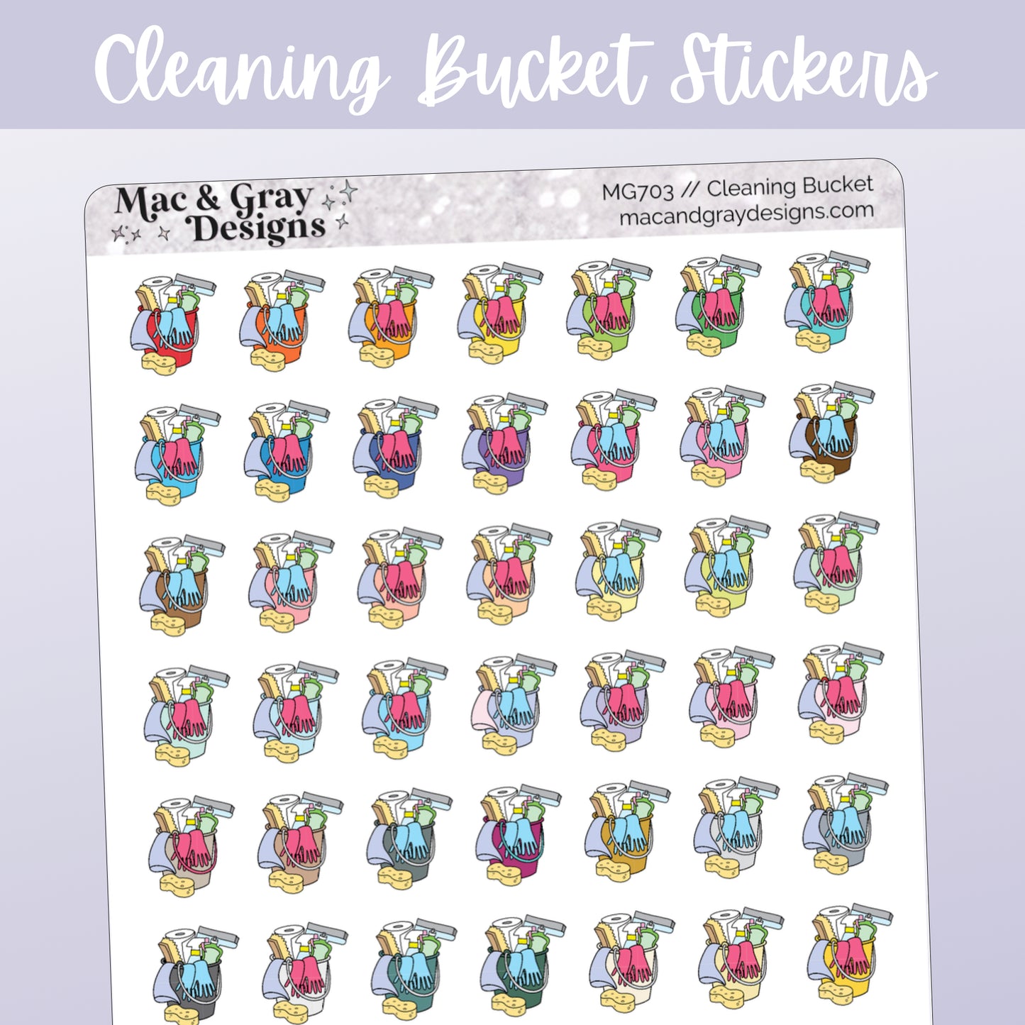 Cleaning Bucket | Functional Stickers