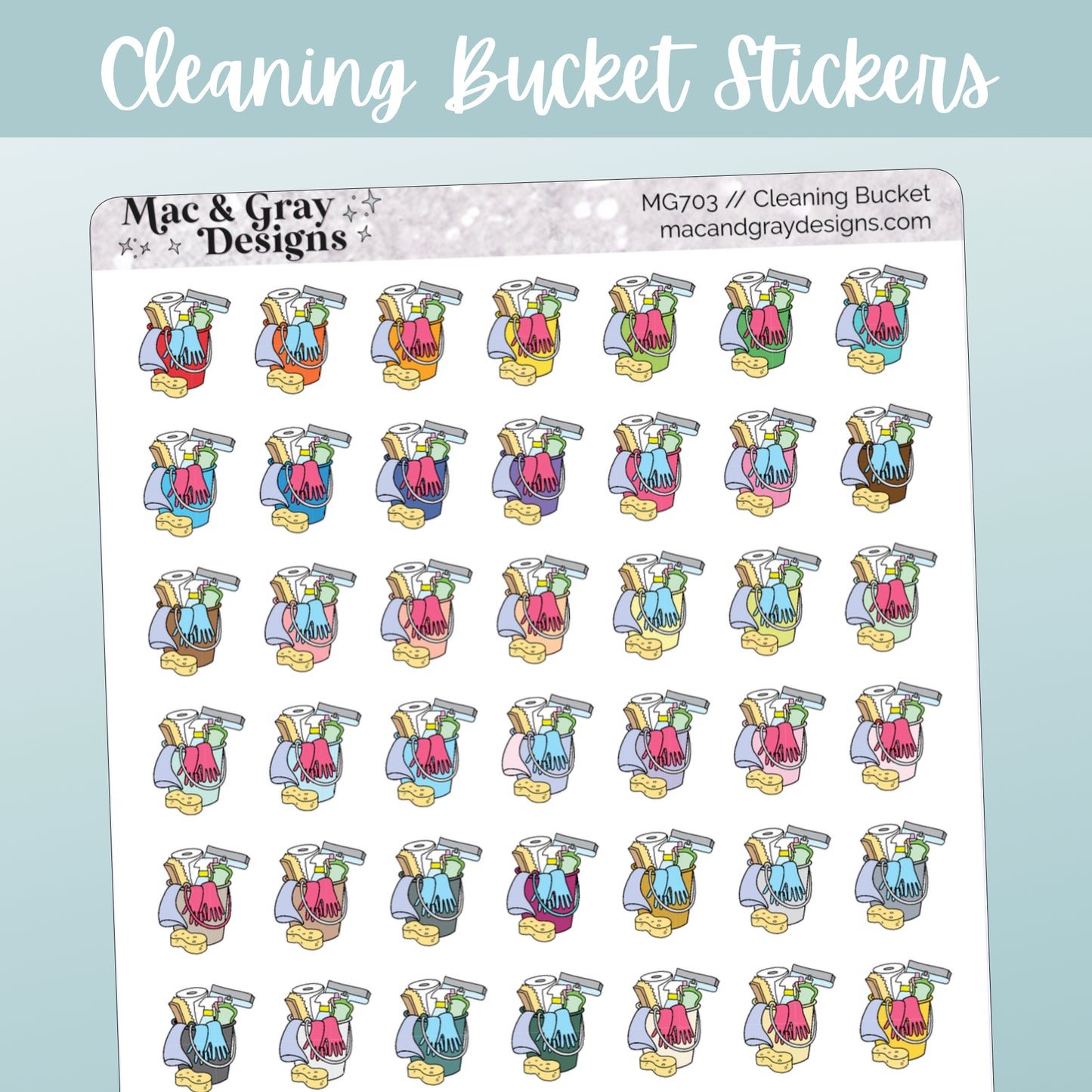 Cleaning Bucket | Functional Stickers