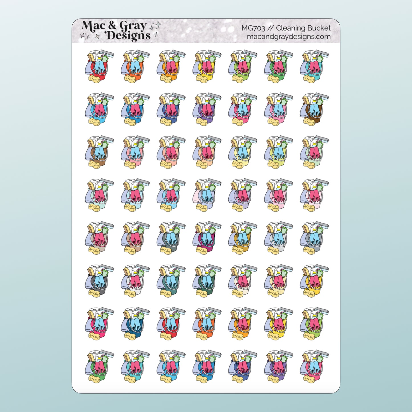 Cleaning Bucket | Functional Stickers
