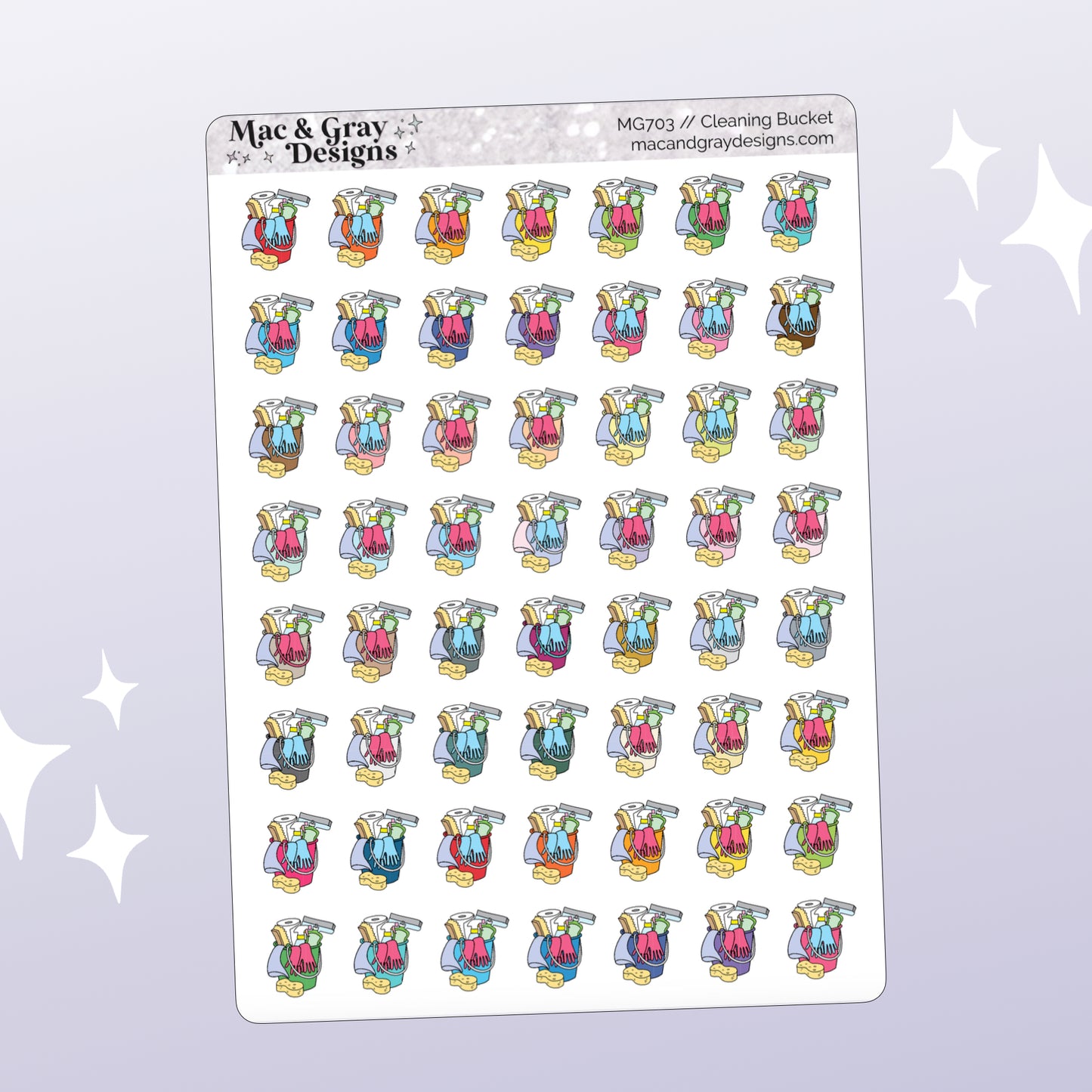 Cleaning Bucket | Functional Stickers