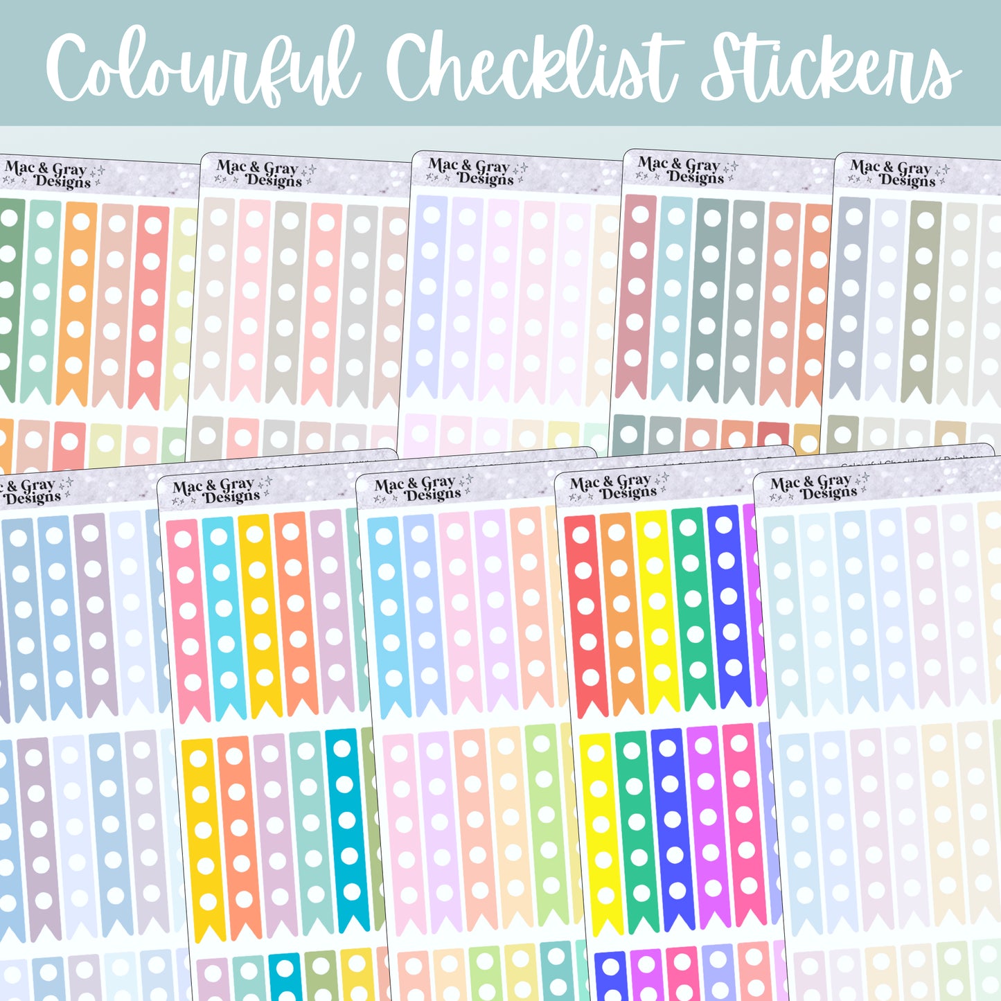 Colourful Checklists | Planner Sticker Essentials