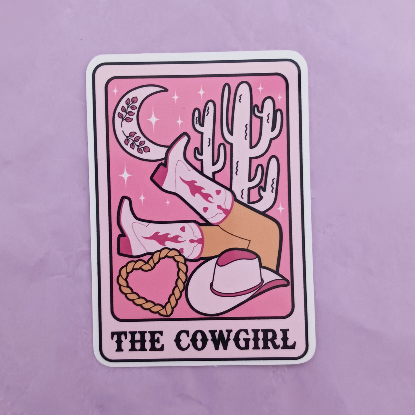 Cowgirl Tarot Card | Waterproof Sticker