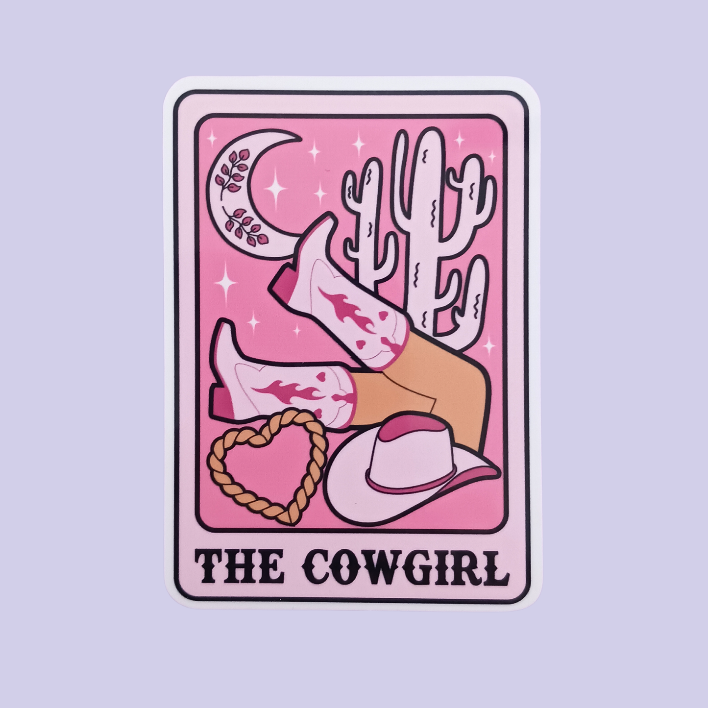 Cowgirl Tarot Card | Waterproof Sticker