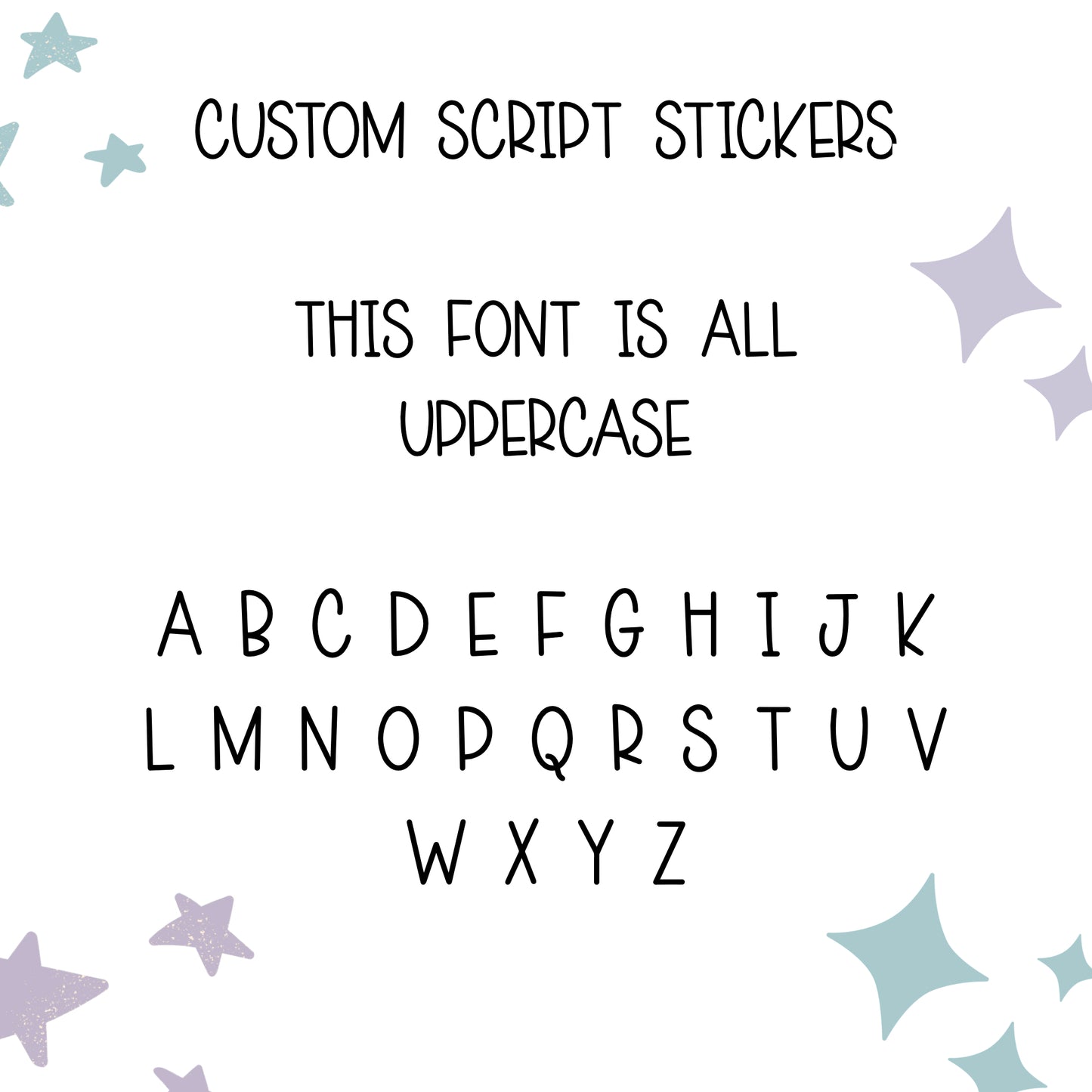 Custom Script Stickers (Style A) // Personalised Script Stickers, Make Your Own Quote Stickers