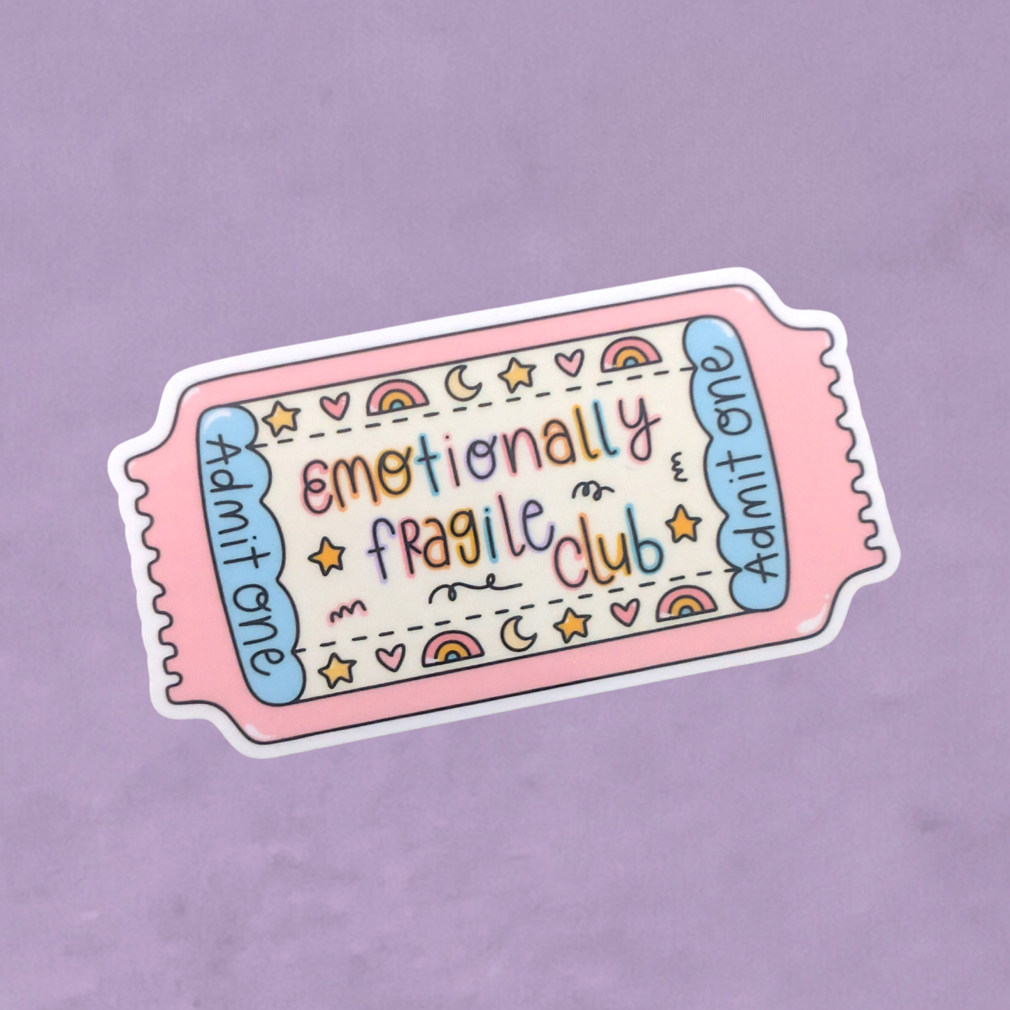 Emotionally Fragile Club | Waterproof Sticker