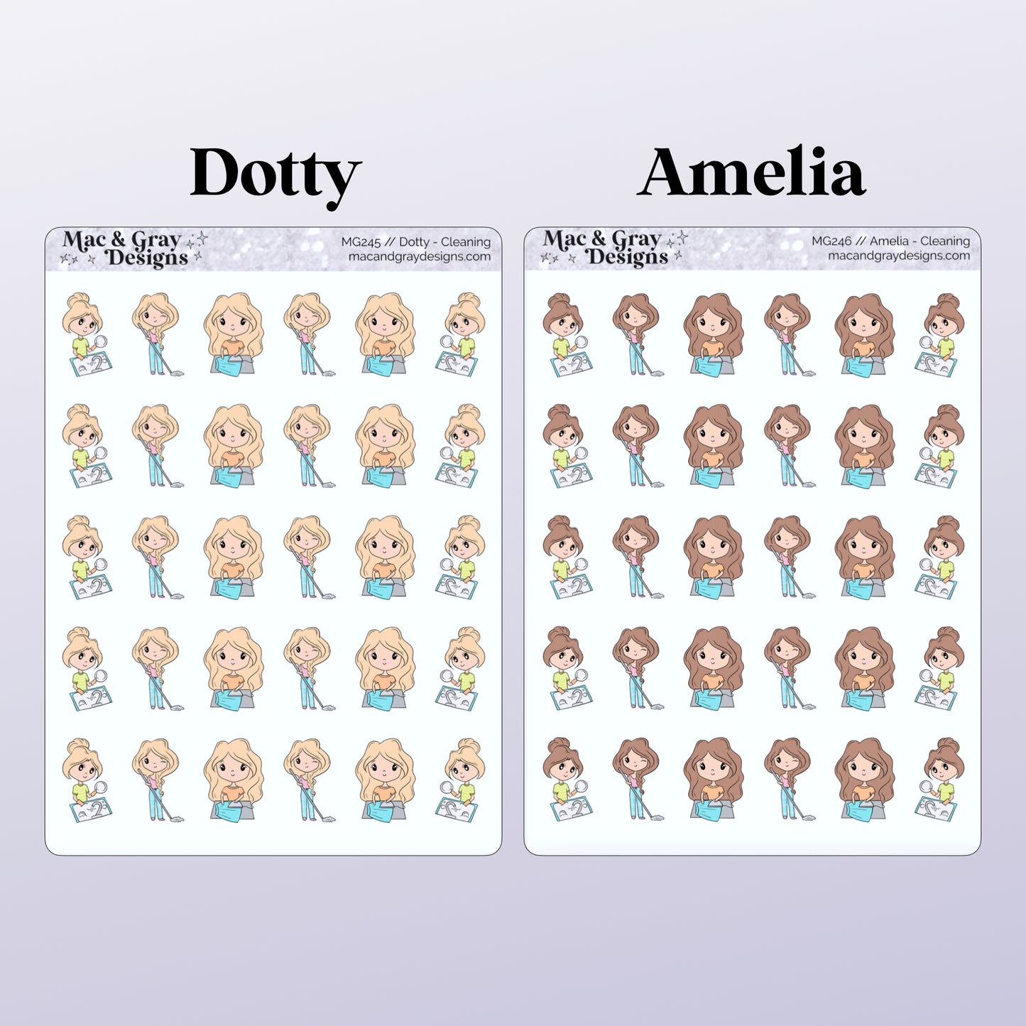 Cleaning | Character Stickers