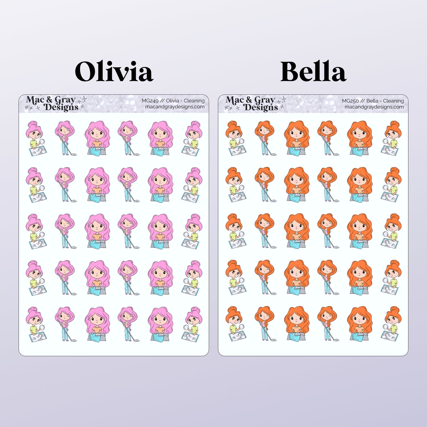 Cleaning | Character Stickers