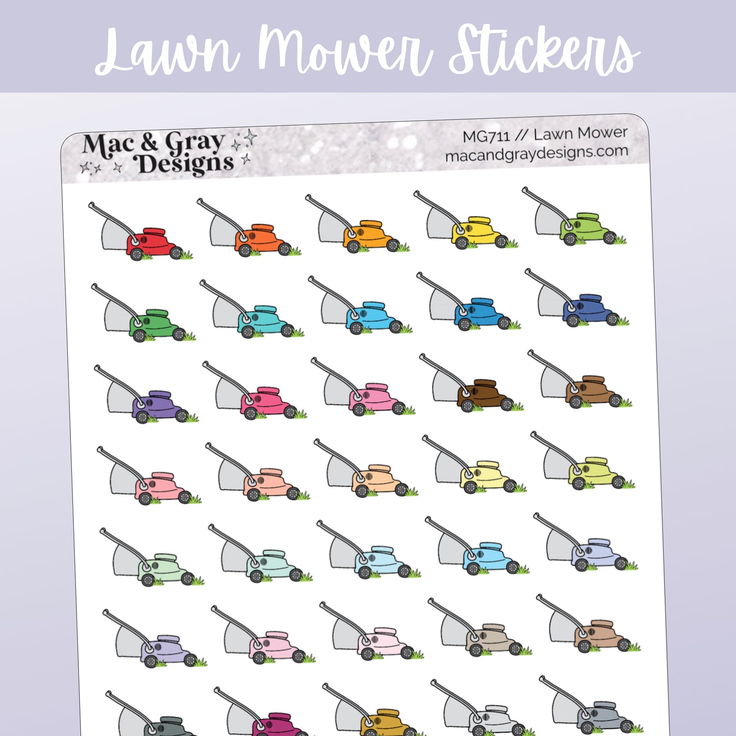 Lawn Mower | Functional Stickers