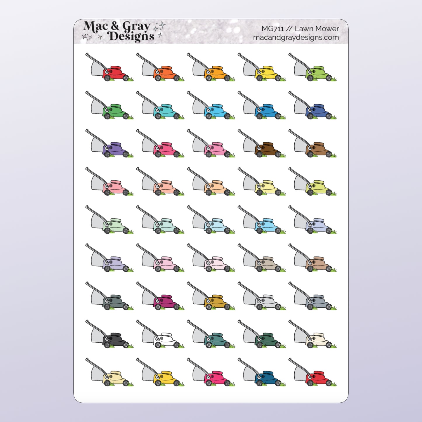 Lawn Mower | Functional Stickers