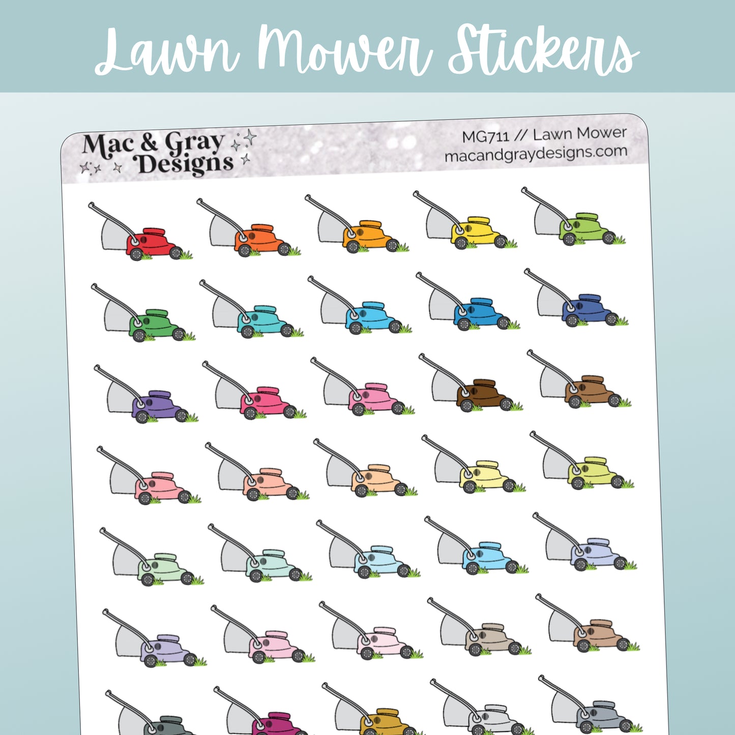 Lawn Mower | Functional Stickers