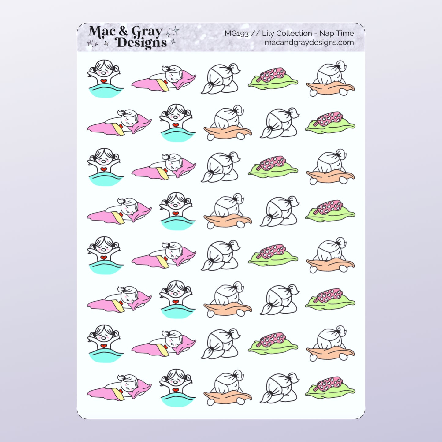 Nap Time | Lily Character Stickers