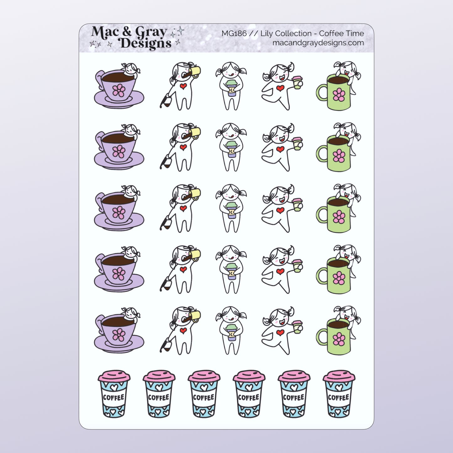 Coffee Time | Lily Character Stickers