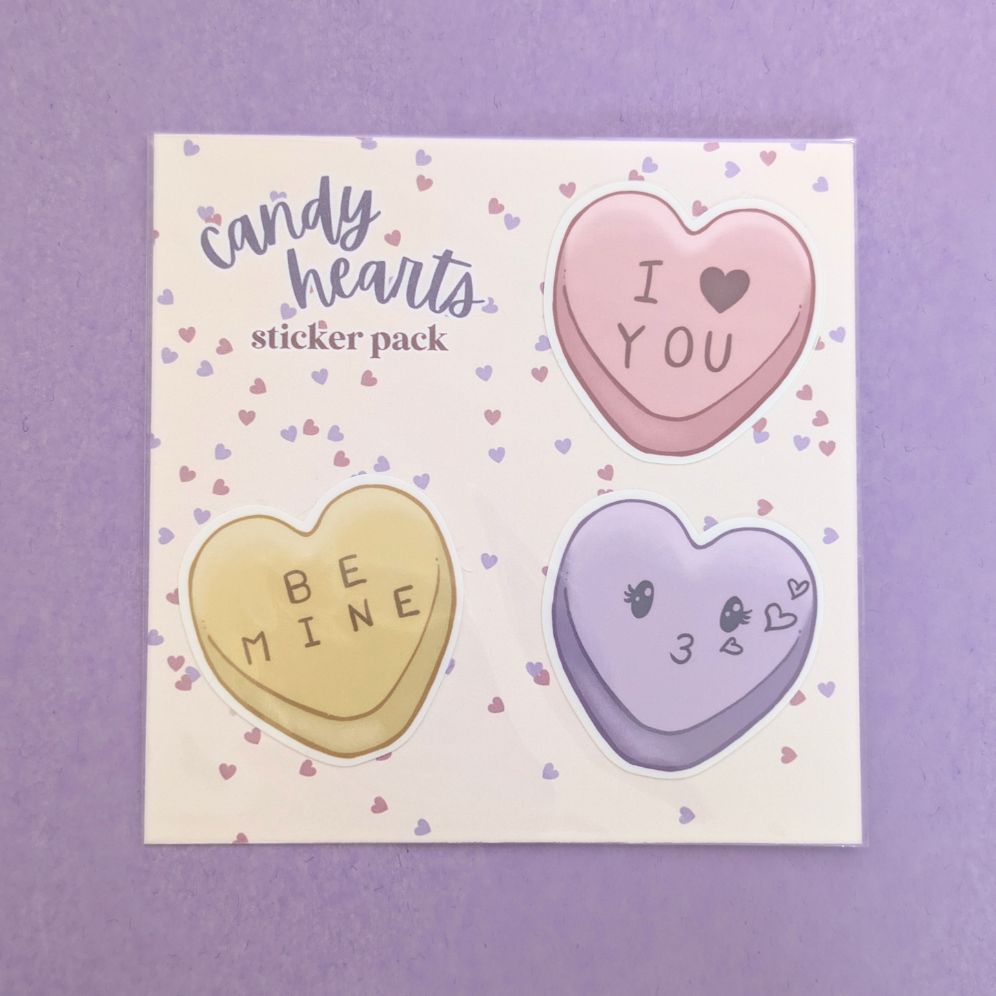 Candy Hearts | Waterproof Sticker Pack