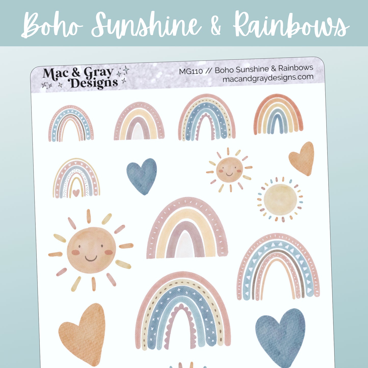 Boho Sunshine & Rainbows | Deco Stickers