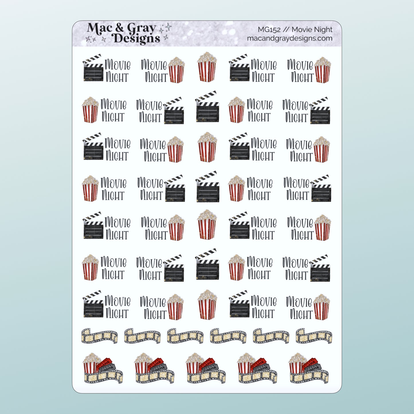 Movie Night | Functional Stickers