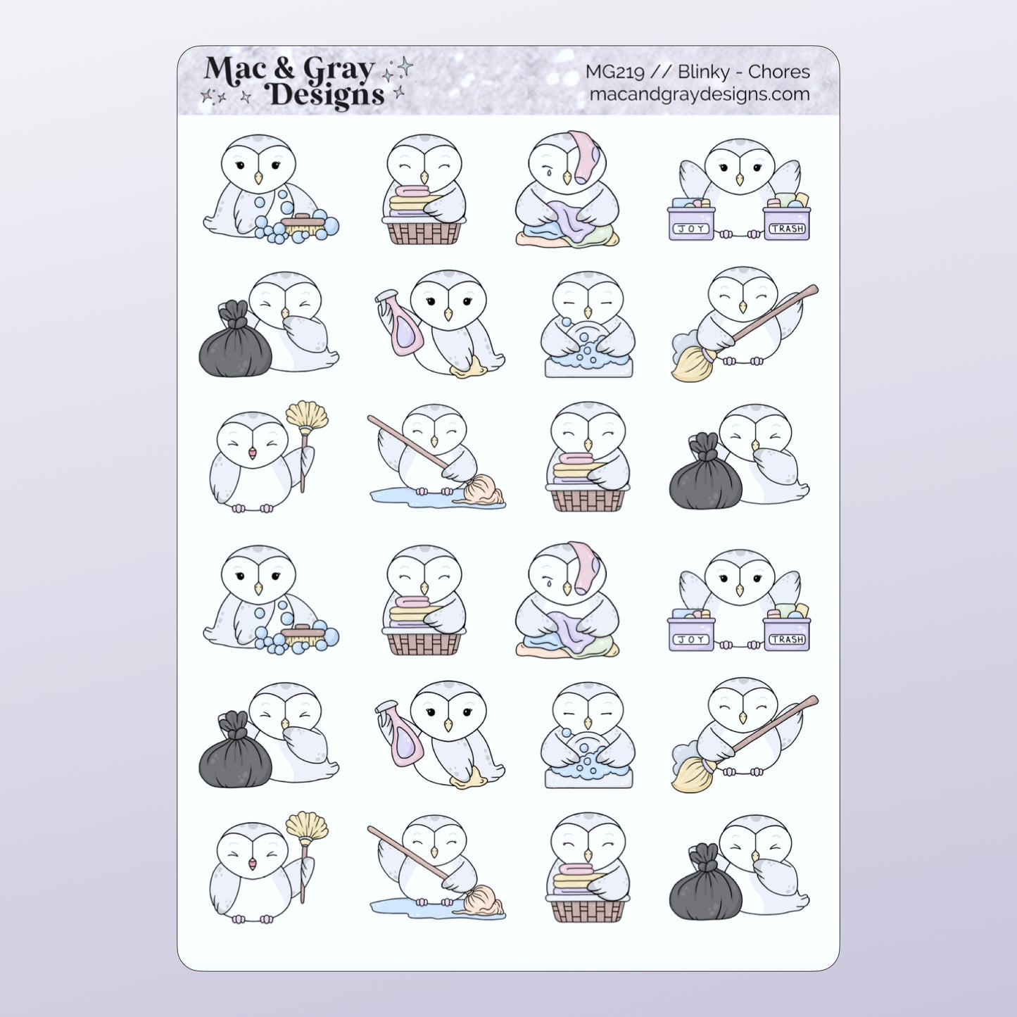 Chore Stickers | Blinky Character Stickers