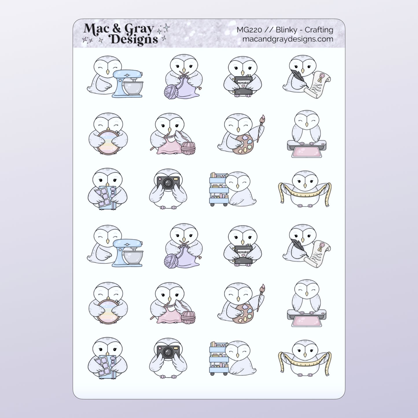 Crafting Stickers | Blinky Character Stickers