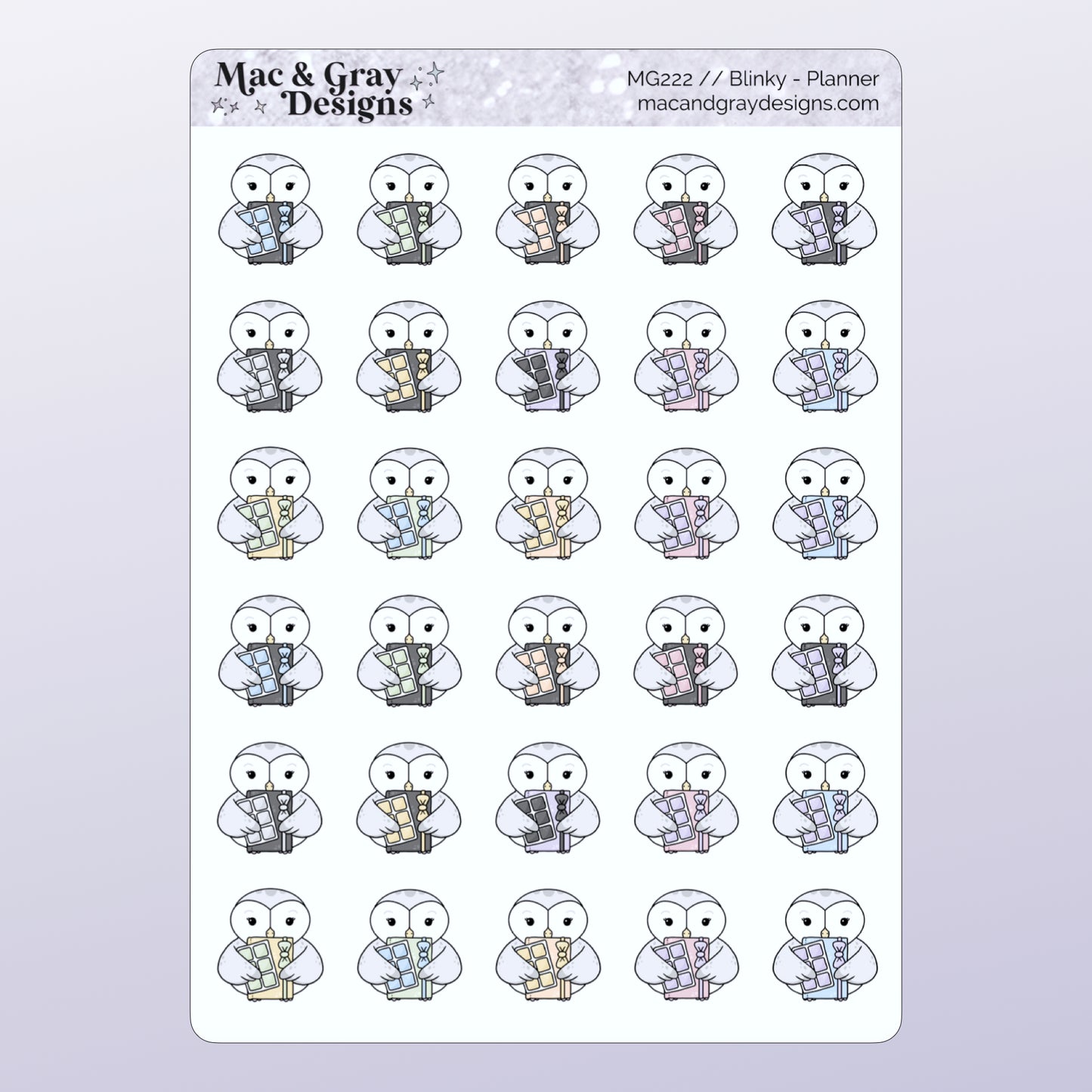 Planner Stickers | Blinky the Owl Character Stickers