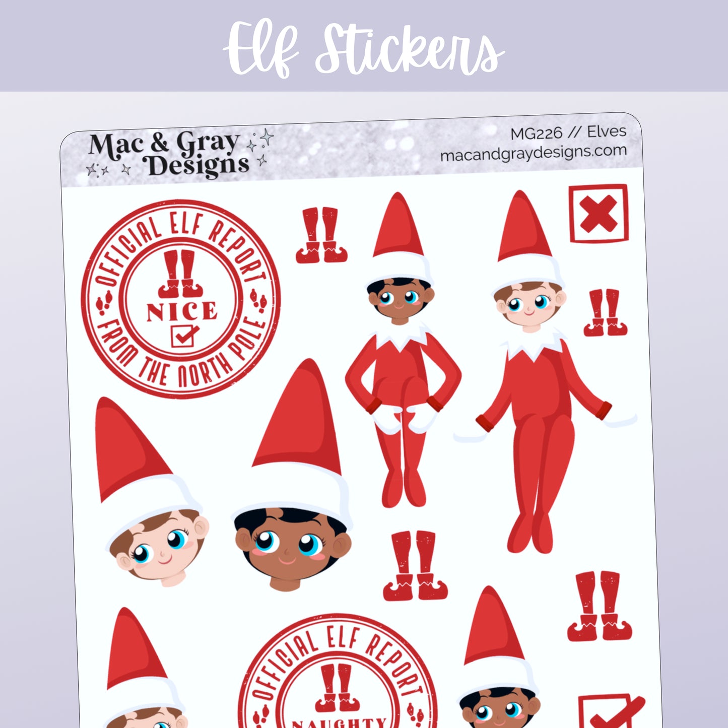 Christmas Elf Stickers | Deco Stickers