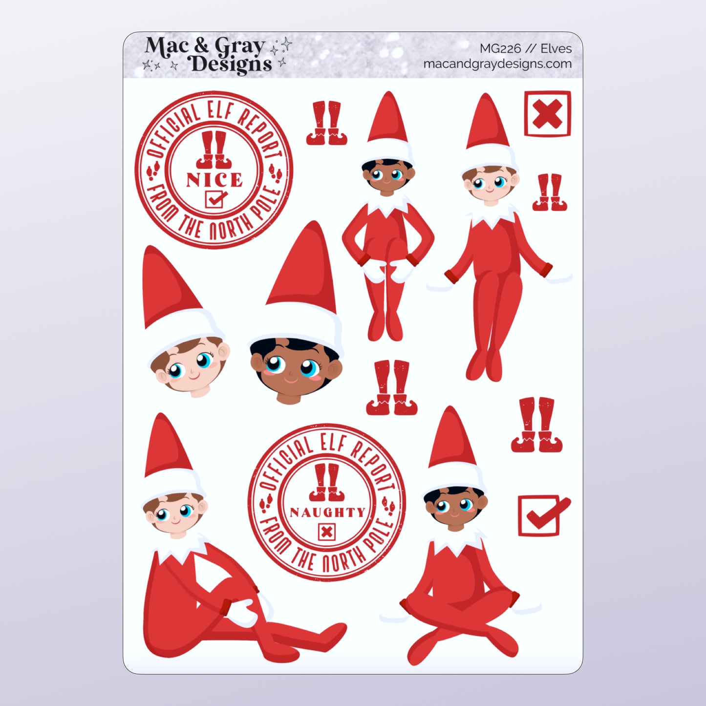 Christmas Elf Stickers | Deco Stickers
