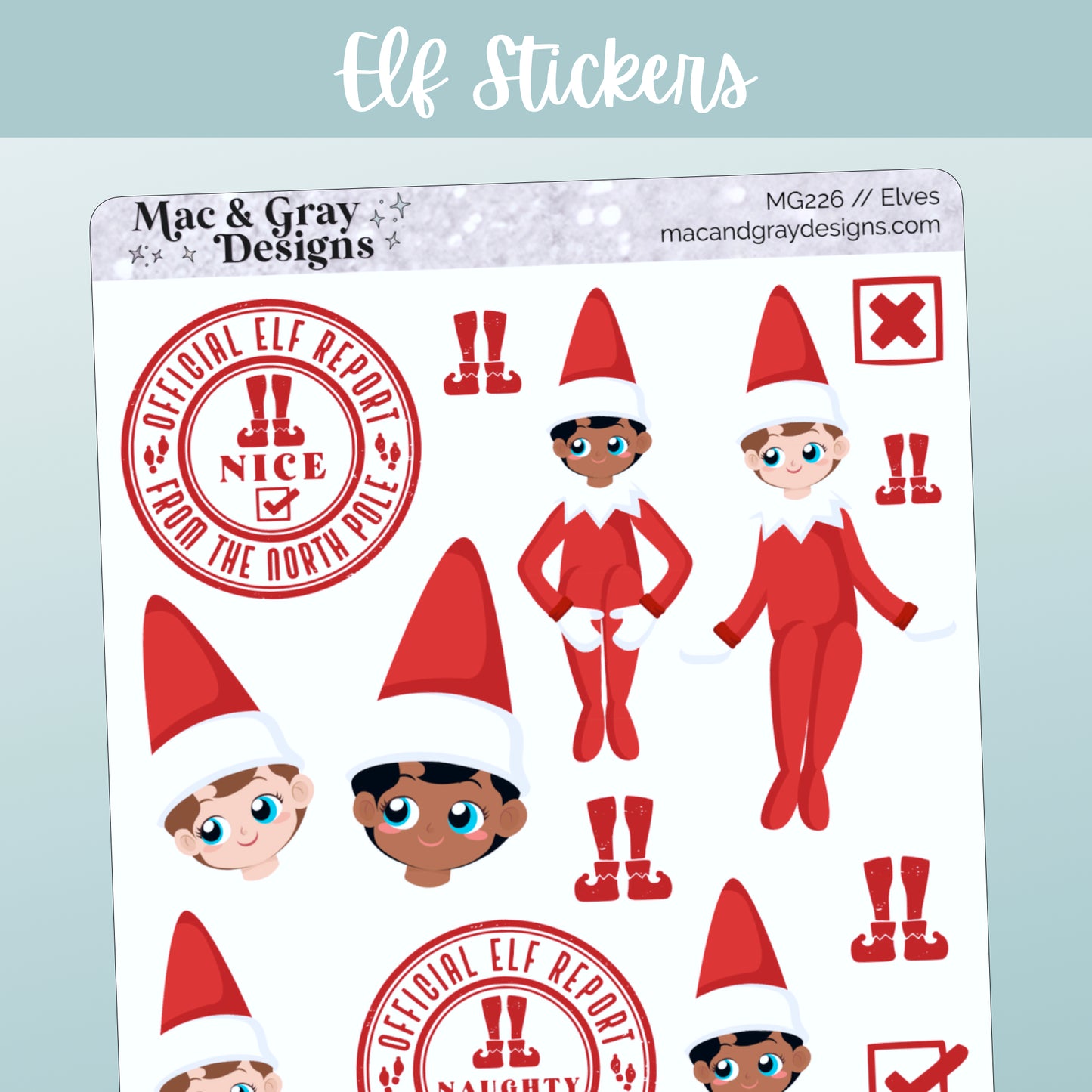 Christmas Elf Stickers | Deco Stickers