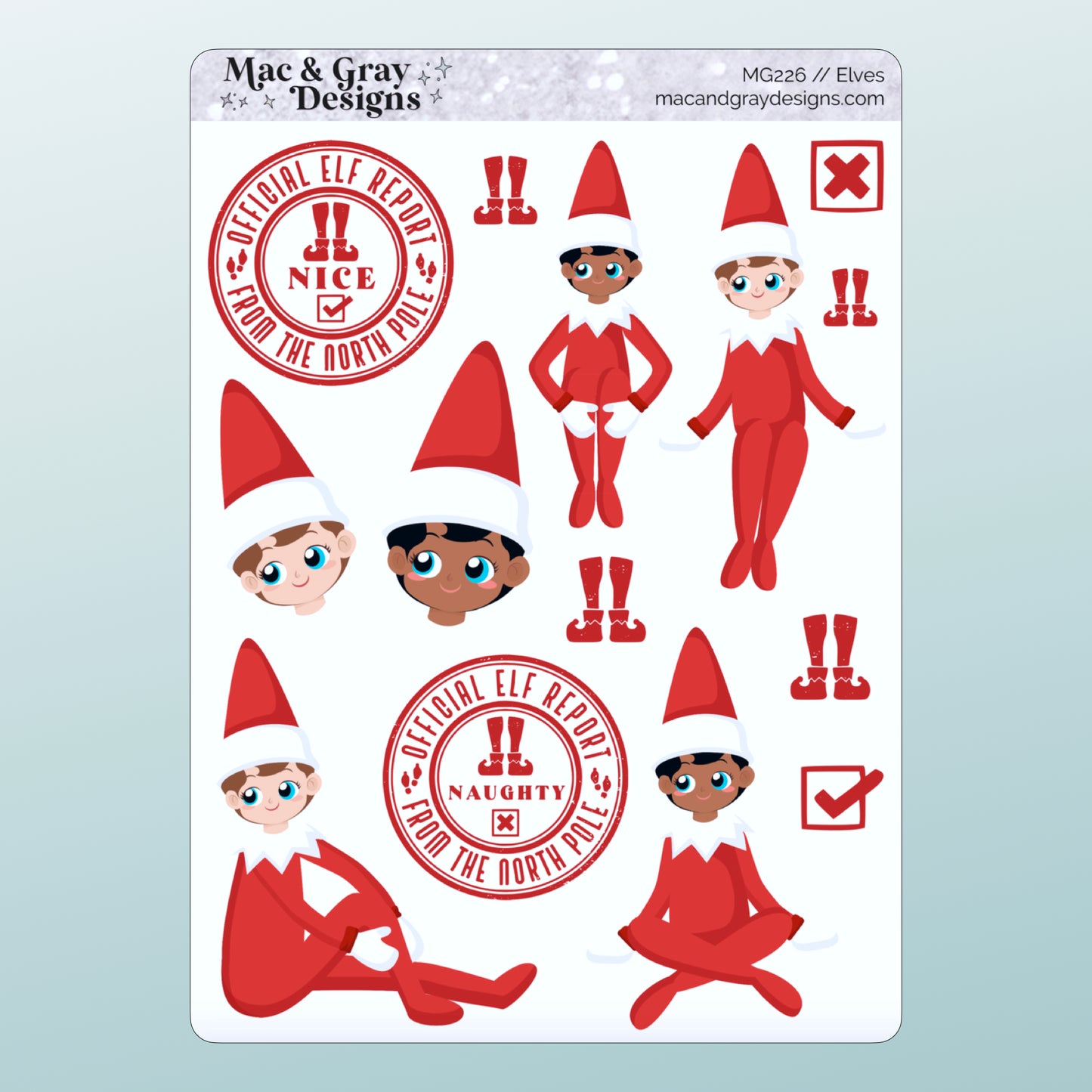 Christmas Elf Stickers | Deco Stickers