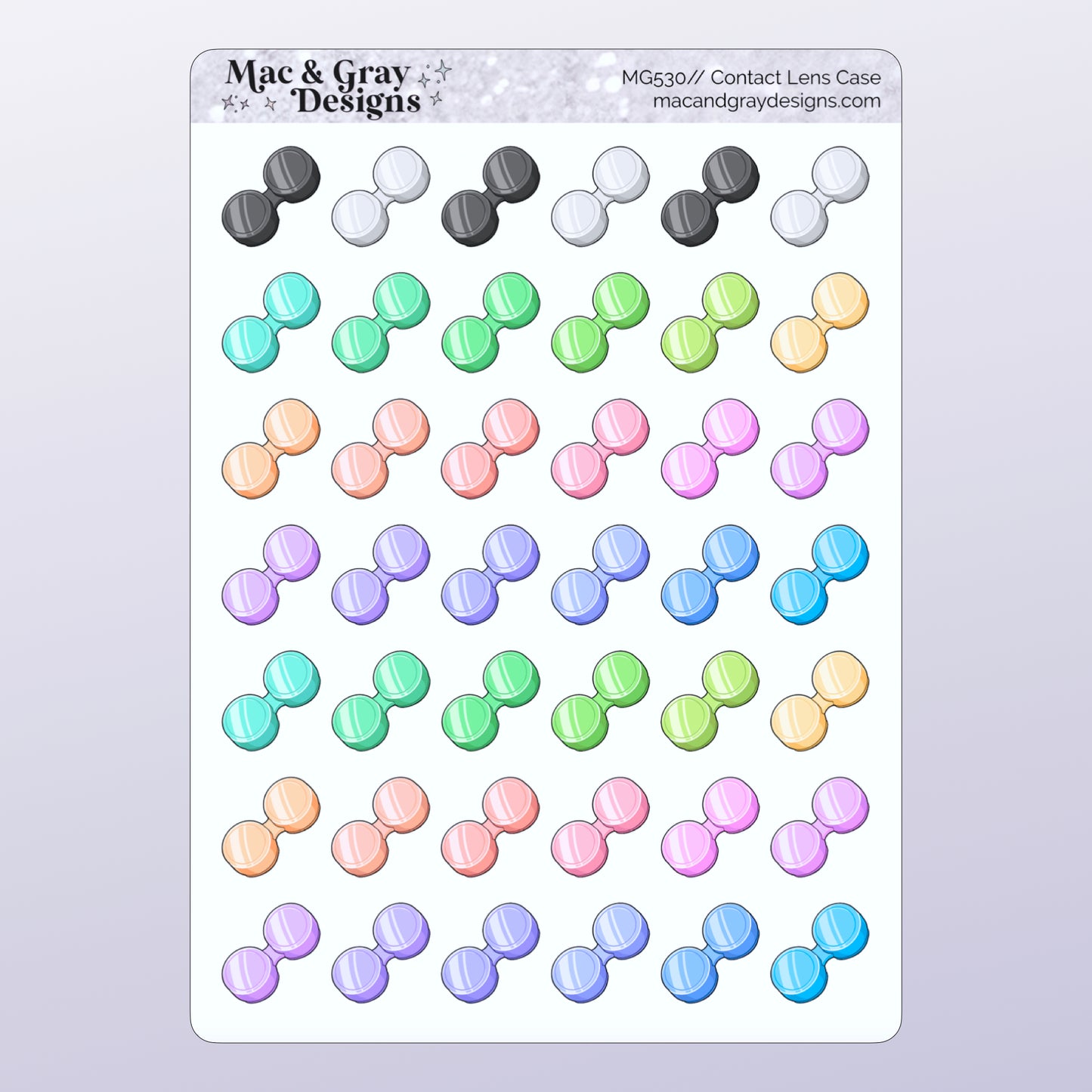 Contact Lens Case | Functional Stickers