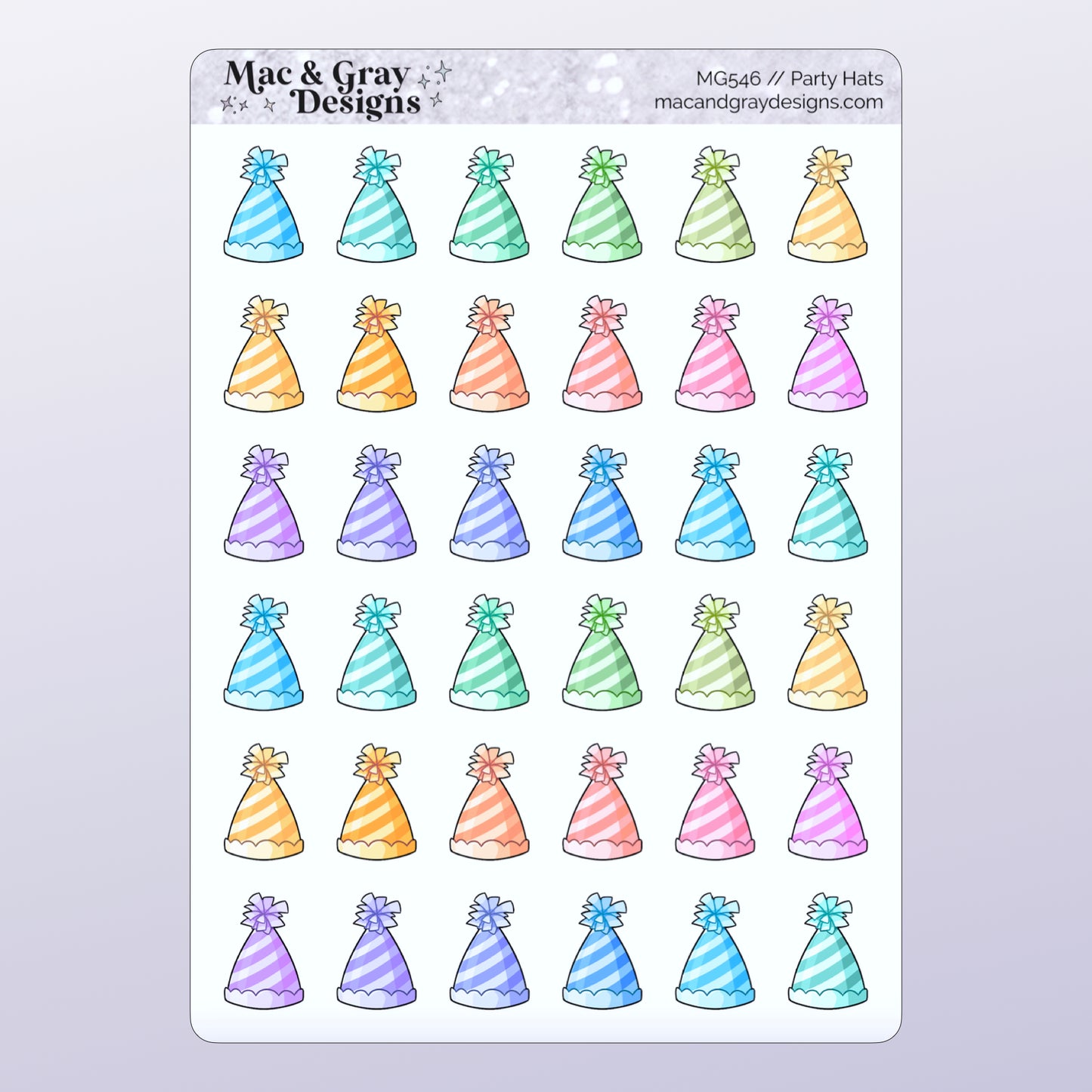 Party Hats | Functional Stickers