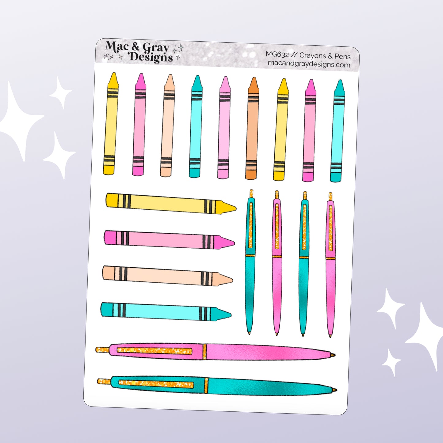 Crayons & Pens | Deco Stickers