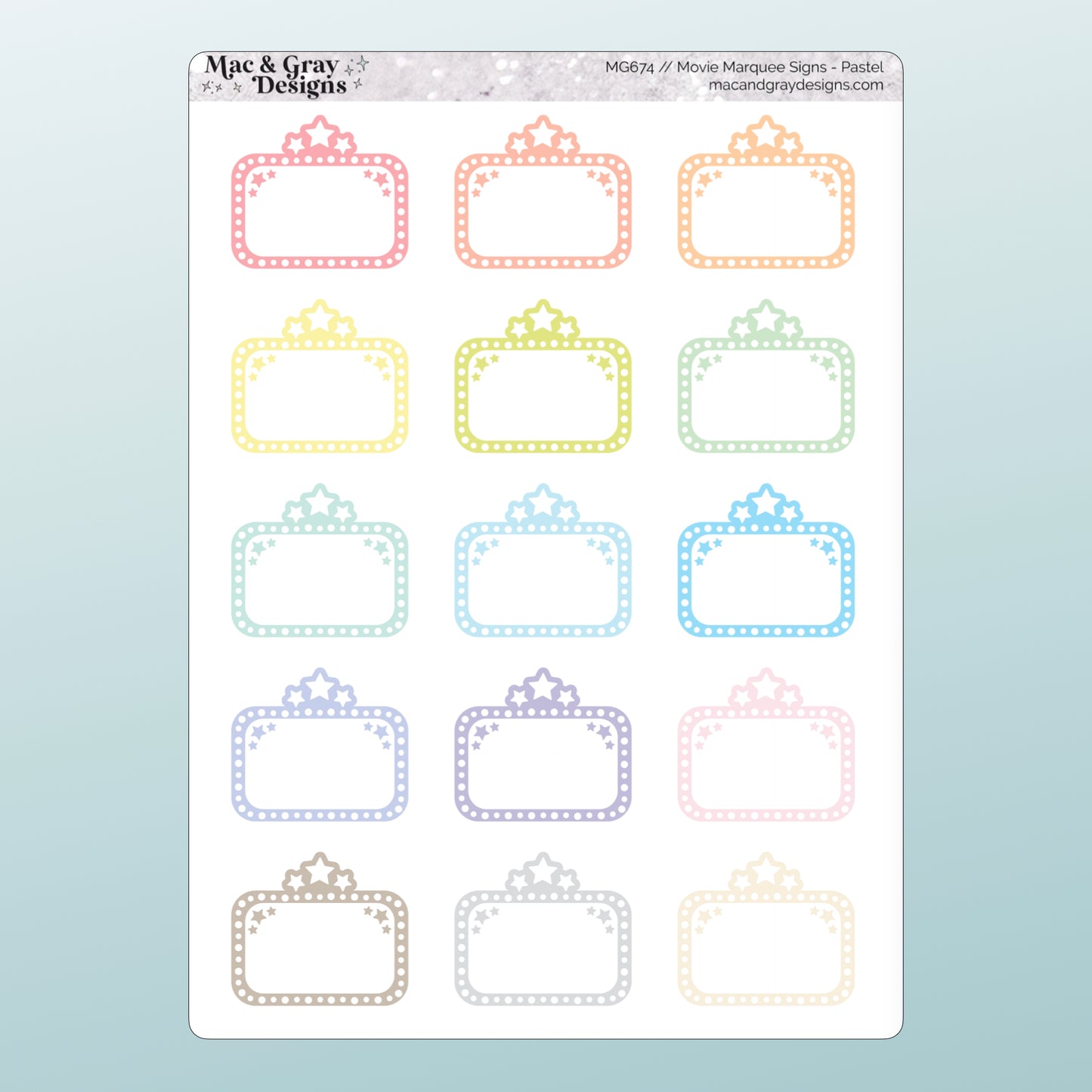 Movie Marquee | Functional Stickers