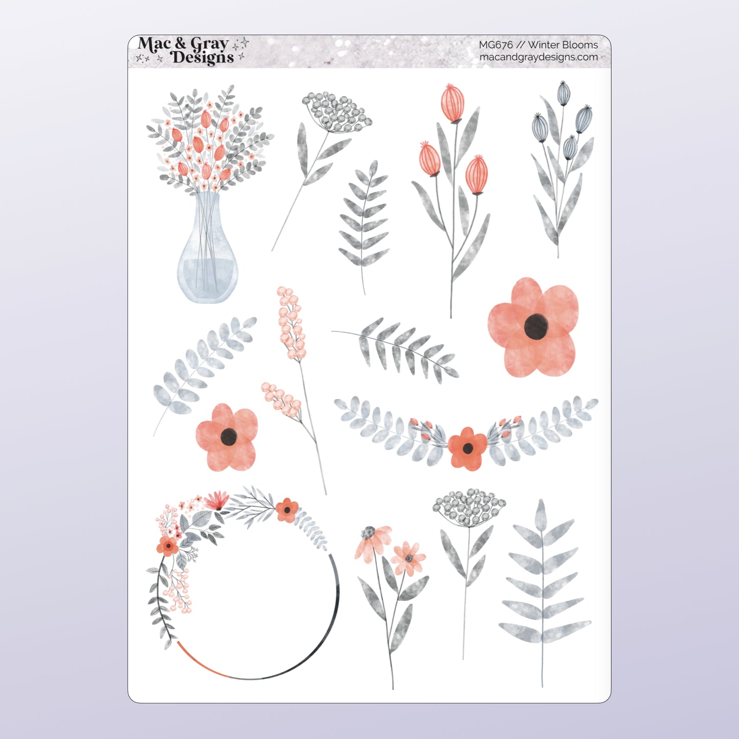 Winter Bloom Deco | Deco Stickers