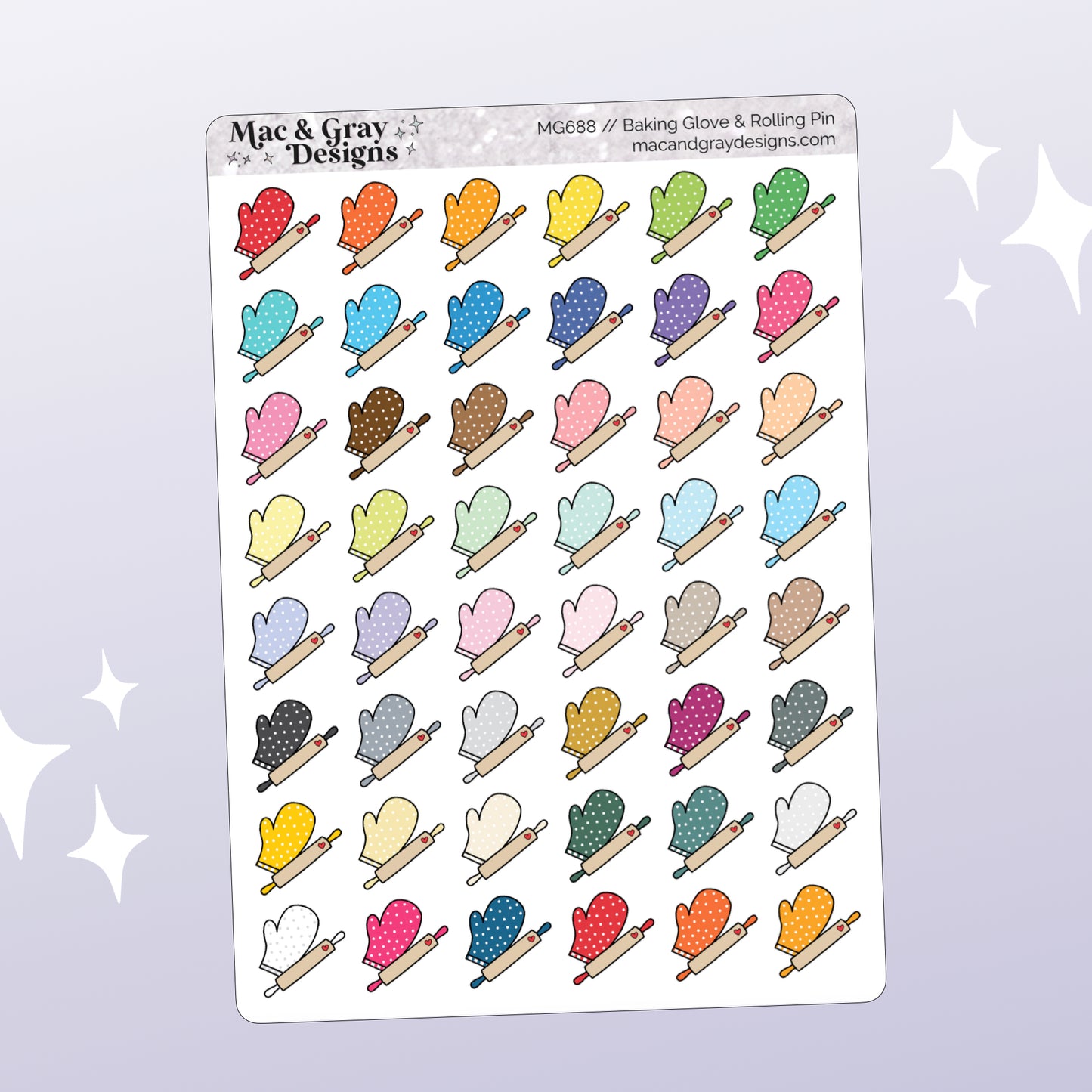 Baking Glove & Rolling Pin | Functional Stickers