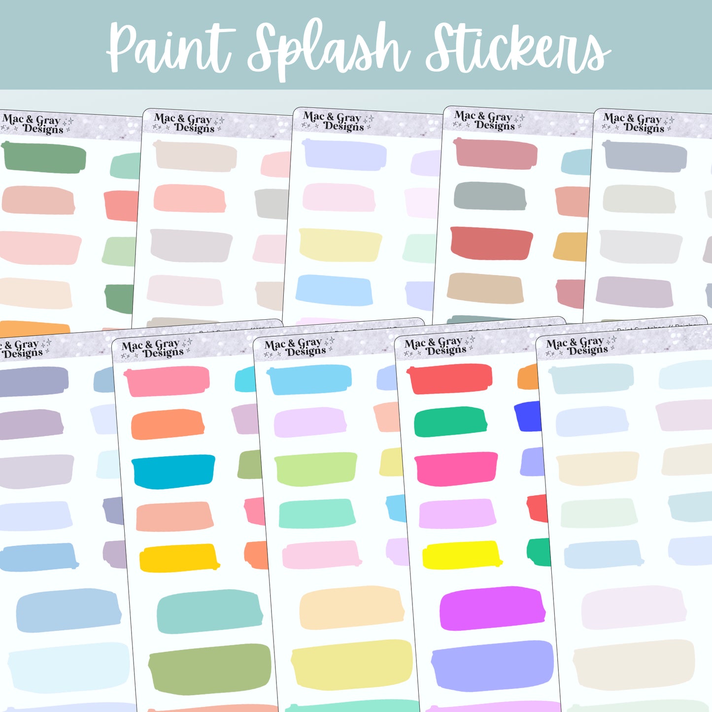Paint Splashes | Planner Sticker Essentials