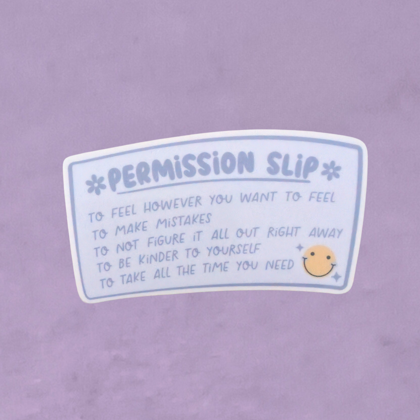 Permission Slip | Waterproof Sticker