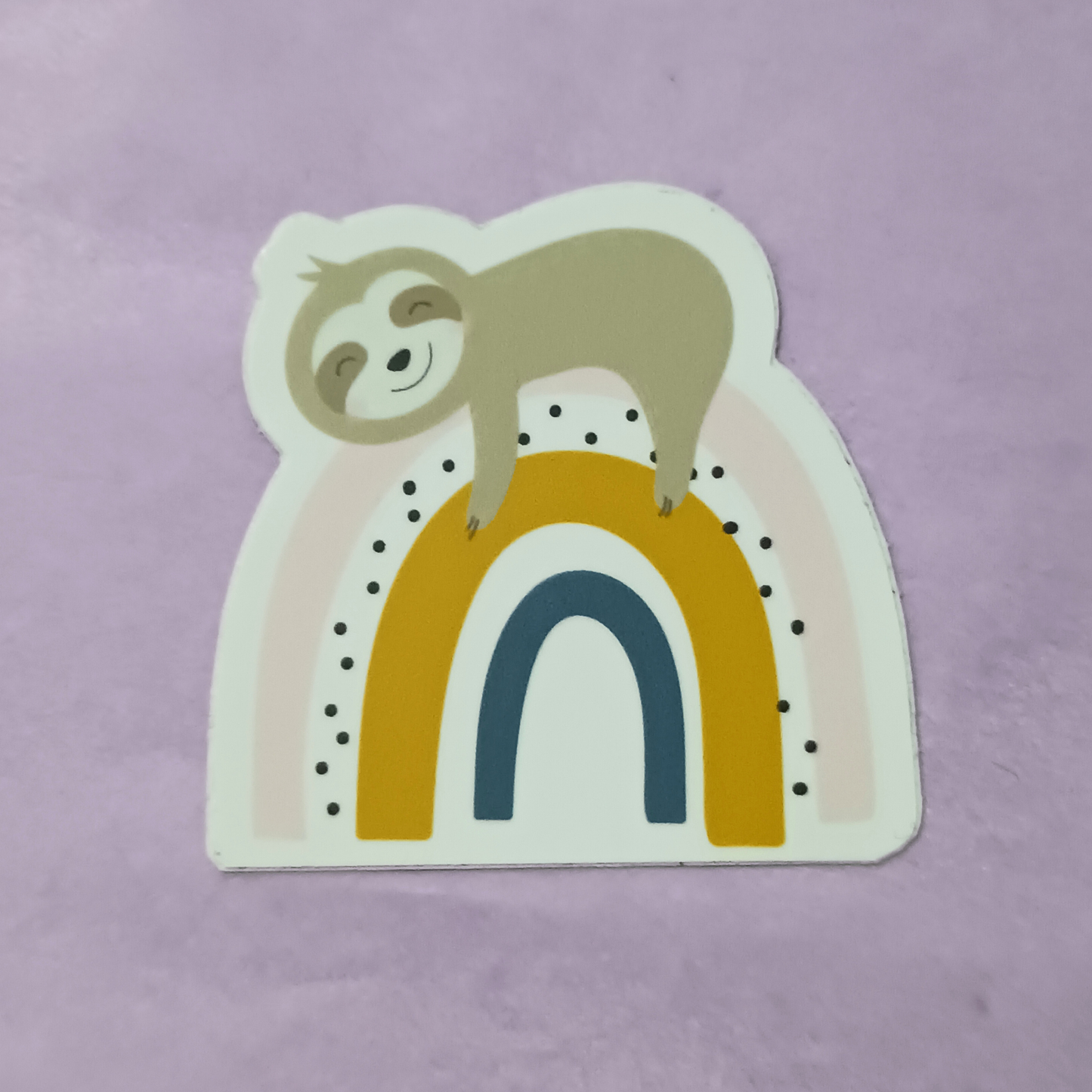Rainbow & Sloth | Waterproof Sticker