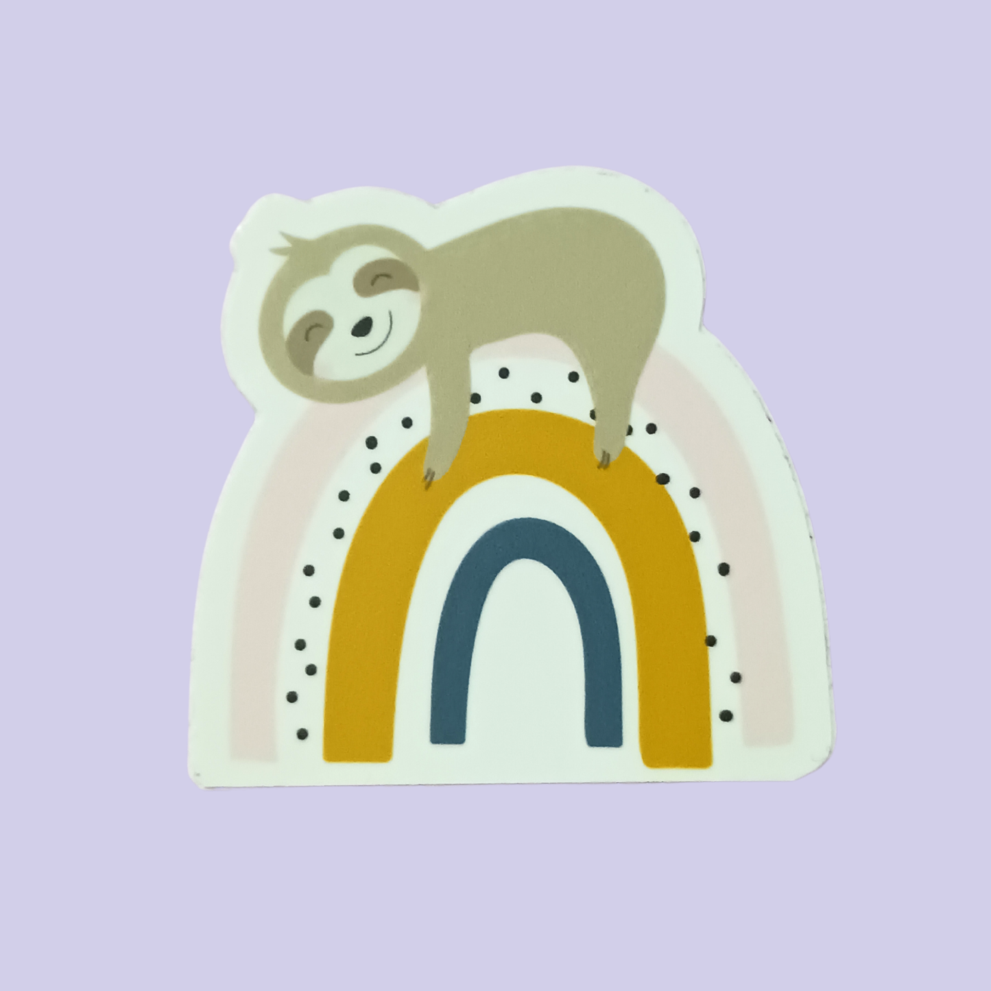 Rainbow & Sloth | Waterproof Sticker