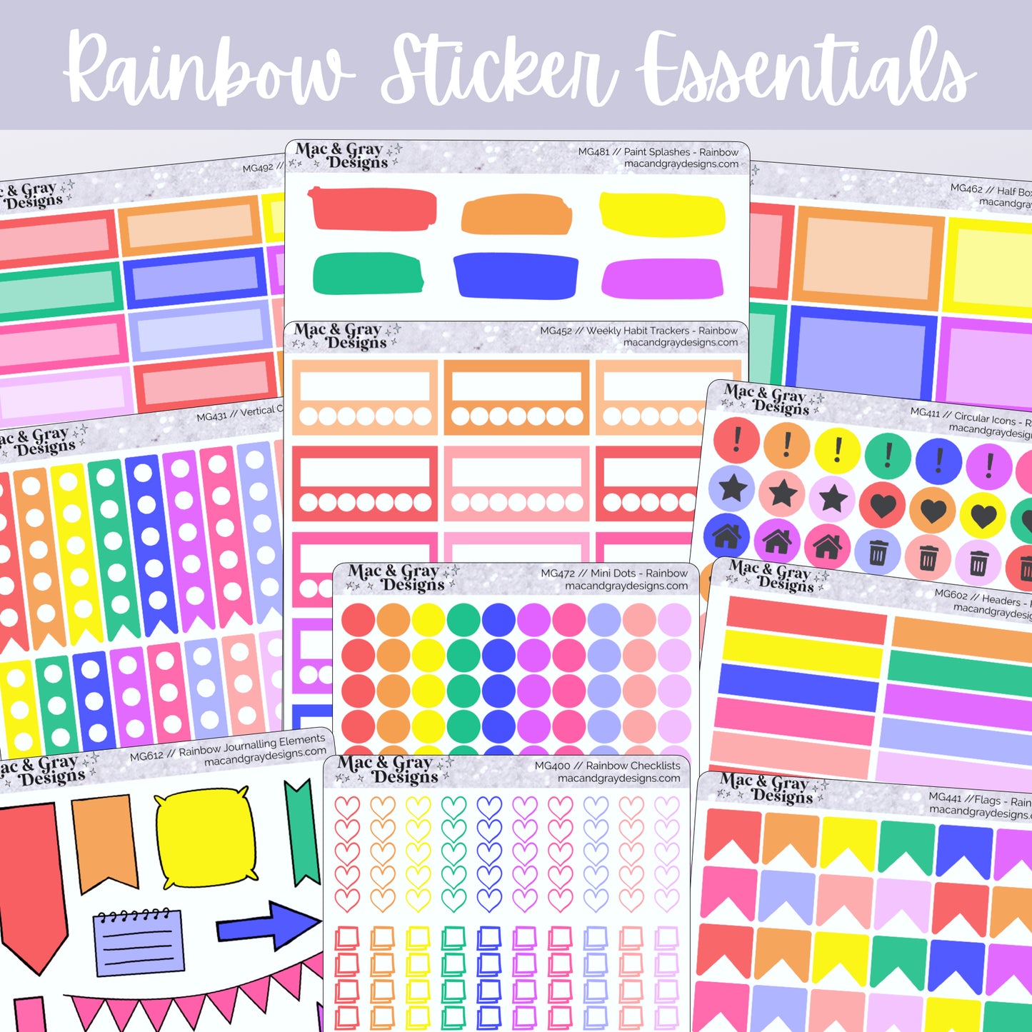 Rainbow Sticker Essentials Bundle