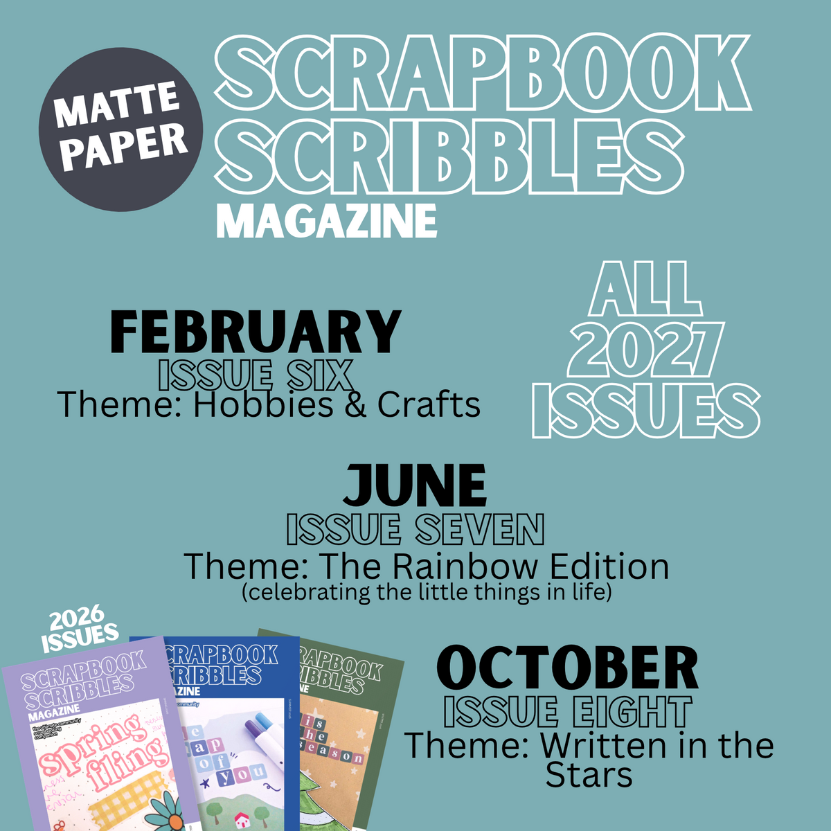 2027 Scrapbook Scribbles Magazine Subscription
