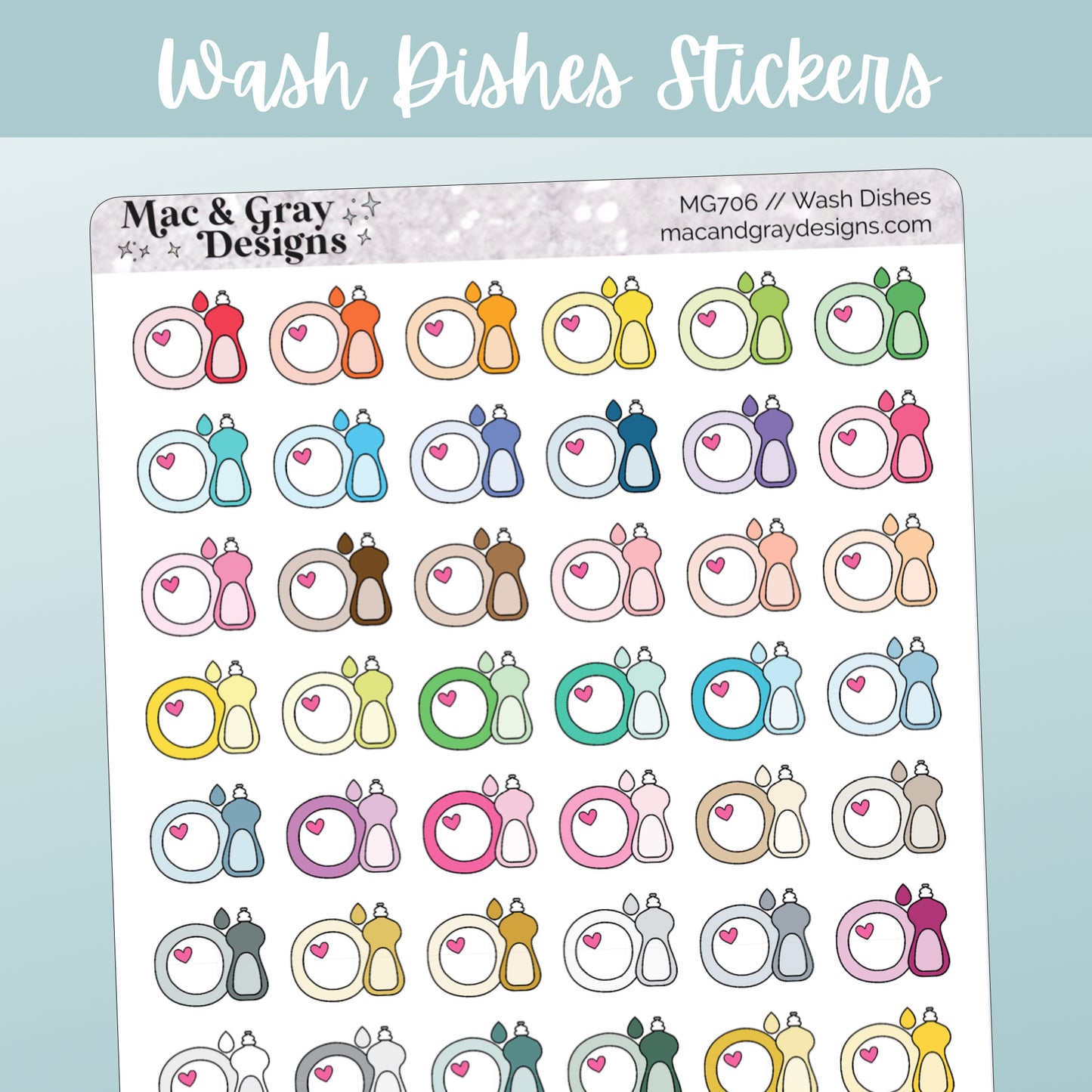 Wash Dishes | Functional Stickers