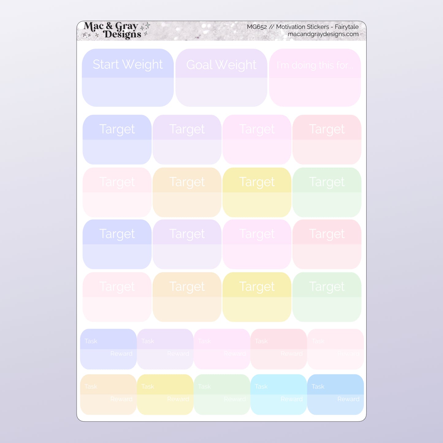 Fairytale Weight Loss Stickers | Health & Fitness Stickers